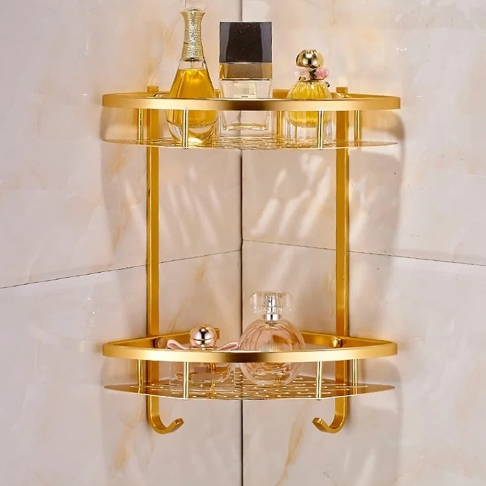 Estantes de baño exquisitos Estante de baño, Cesta de Esquina montada en la Pared de la Ducha, Estante de baño de Pared de Almacenamiento de champú