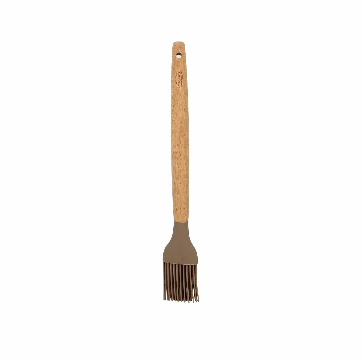 MENASTYL - Utensilios de cocina de silicona con mango de madera (juego de 10 utensilios)