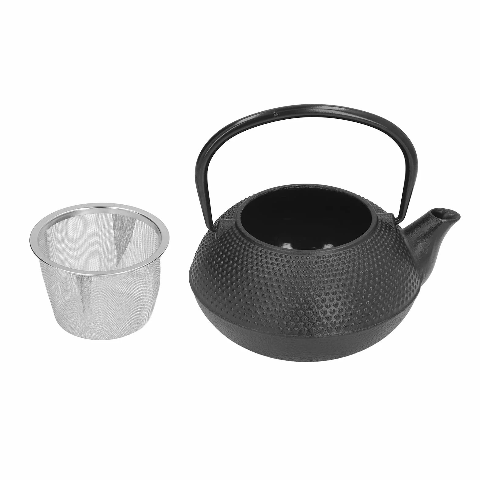 Tetera para la Estufa, la Pequeña Olla de Hierro Fundido 800 Ml de Tetera de Hierro Fundido con 2 Tazas de té de Hierro Fundido para papá, mamá, Amigos, Familiares, Bodas, Decoraciones