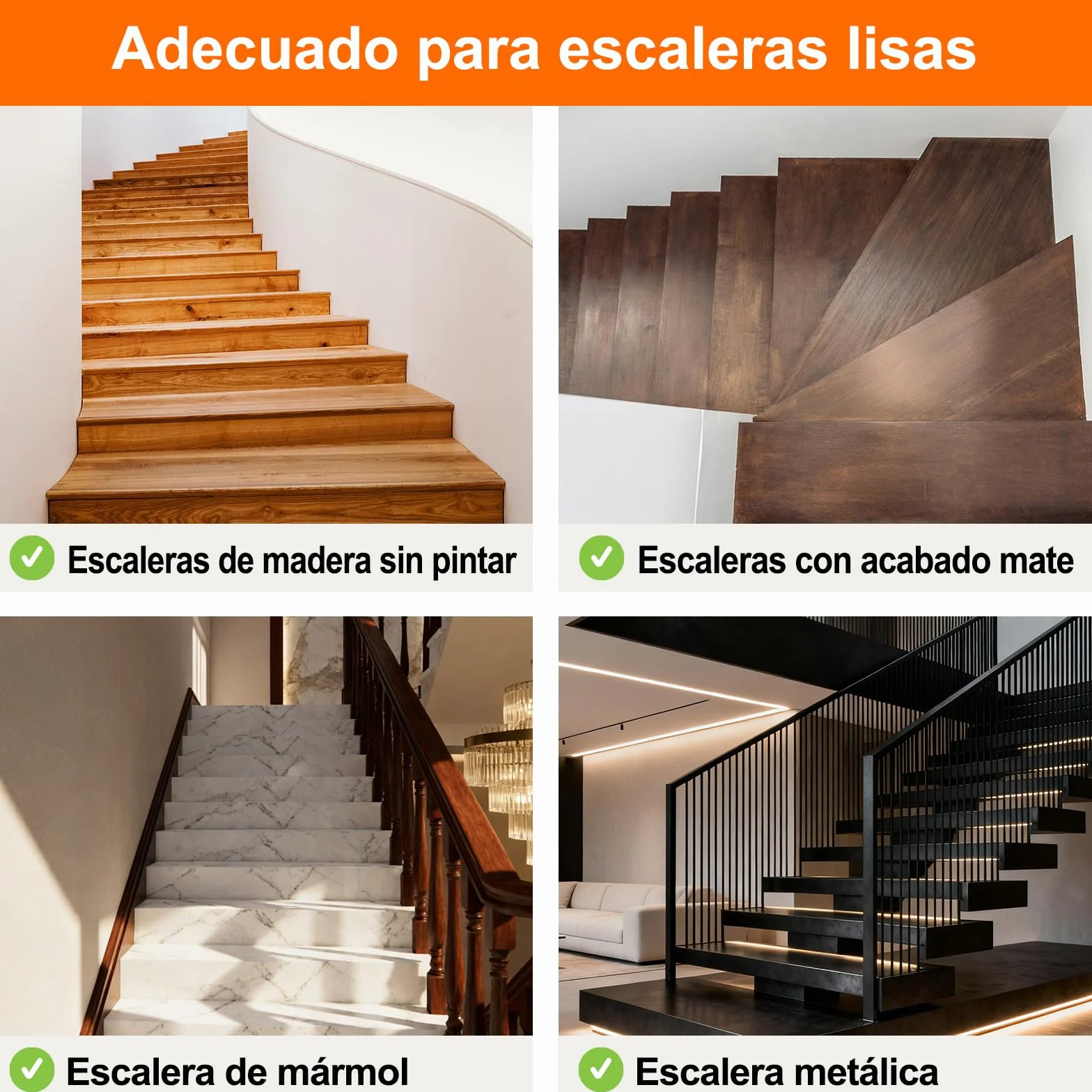 Spurtar Alfombrillas Escalera Antideslizantes Transparente Diseño Diamante, Tiras de Seguridad para Escaleras Interior Madera Mármol Metal, 15 Piezas 15 x 81 cm