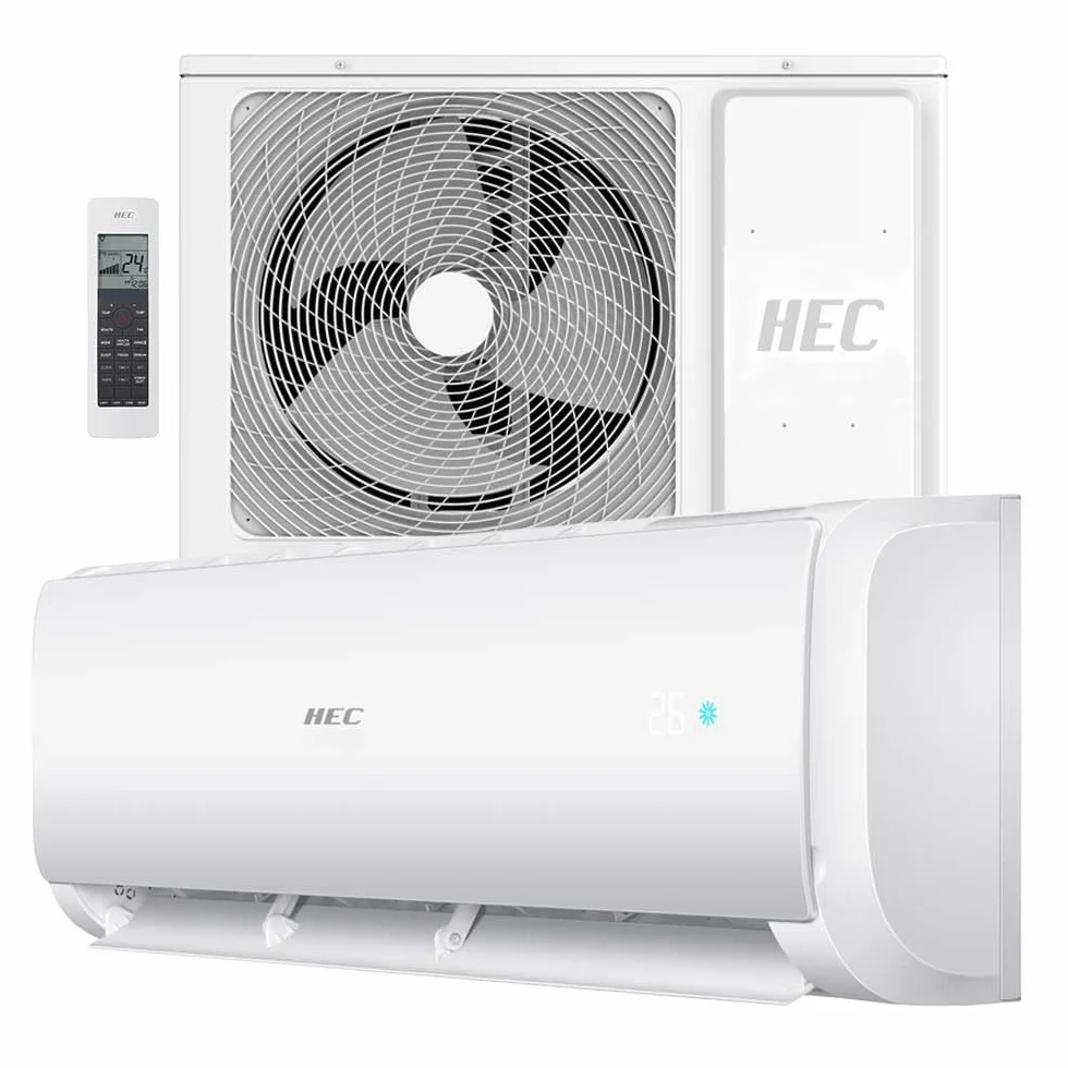 HEC - Aire Acondicionado Split Mural A++/A+ - Wifi - Aire Inteligente - Ventilador 5 Velocidades - Sistema Dry - Bomba de Calor -R32 - (2.6KW - 2236 Fg)
