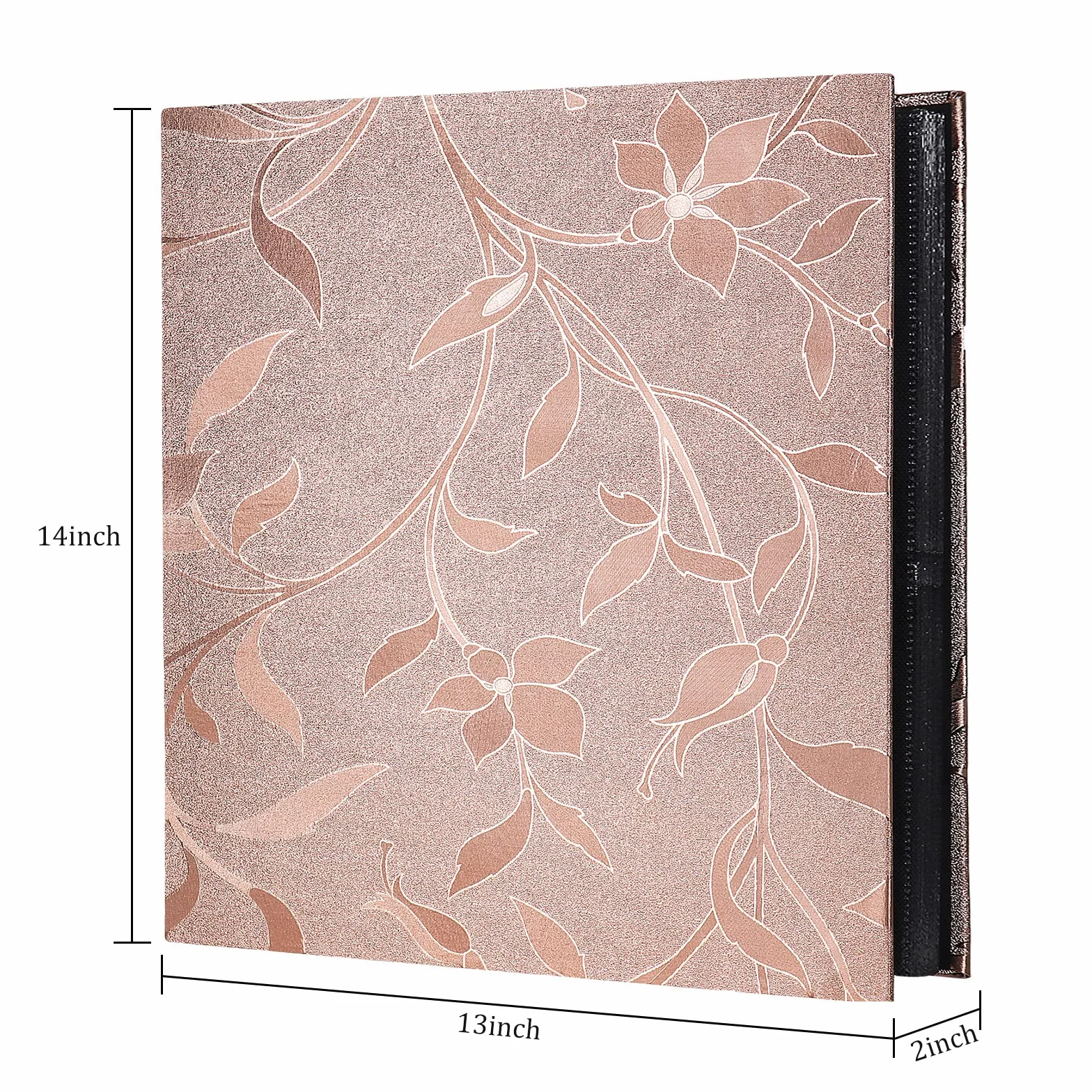 RECUTMS Álbum de fotos con cubierta de piel con 600 bolsillos cosidos, ranuras para álbum de notas de 4 x 6 pulgadas, 5 por página, regalo del día de San Valentín, álbum de recuerdos de boda (hoja en