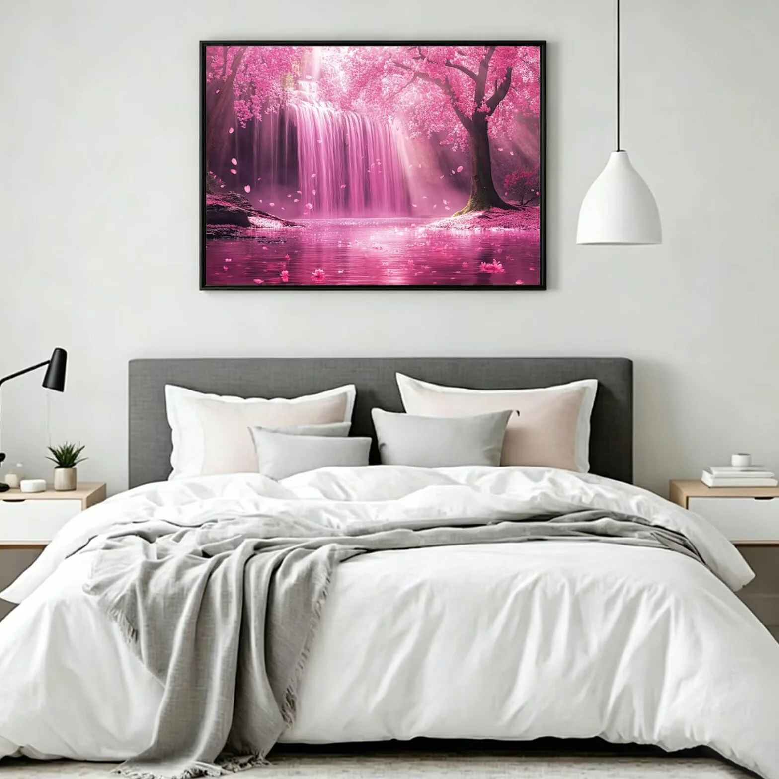 Pintar por Numeros Cascada Pinturas Acrilicas Paisaje Pintura por Numeros Lienzos para Pintar, Pintura Acrilica Manualidades, Decoración para Hogar, Regalos Cumpleaños, 90x120cm Sin Marco, q-724