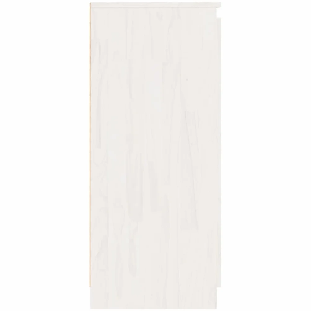 vidaXL 3X Madera Maciza de Pino Armario Auxiliar Lateral Auxiliar Alacena Entrada Sala de Estar Almacenaje Organizador Salón Mueble Blanco