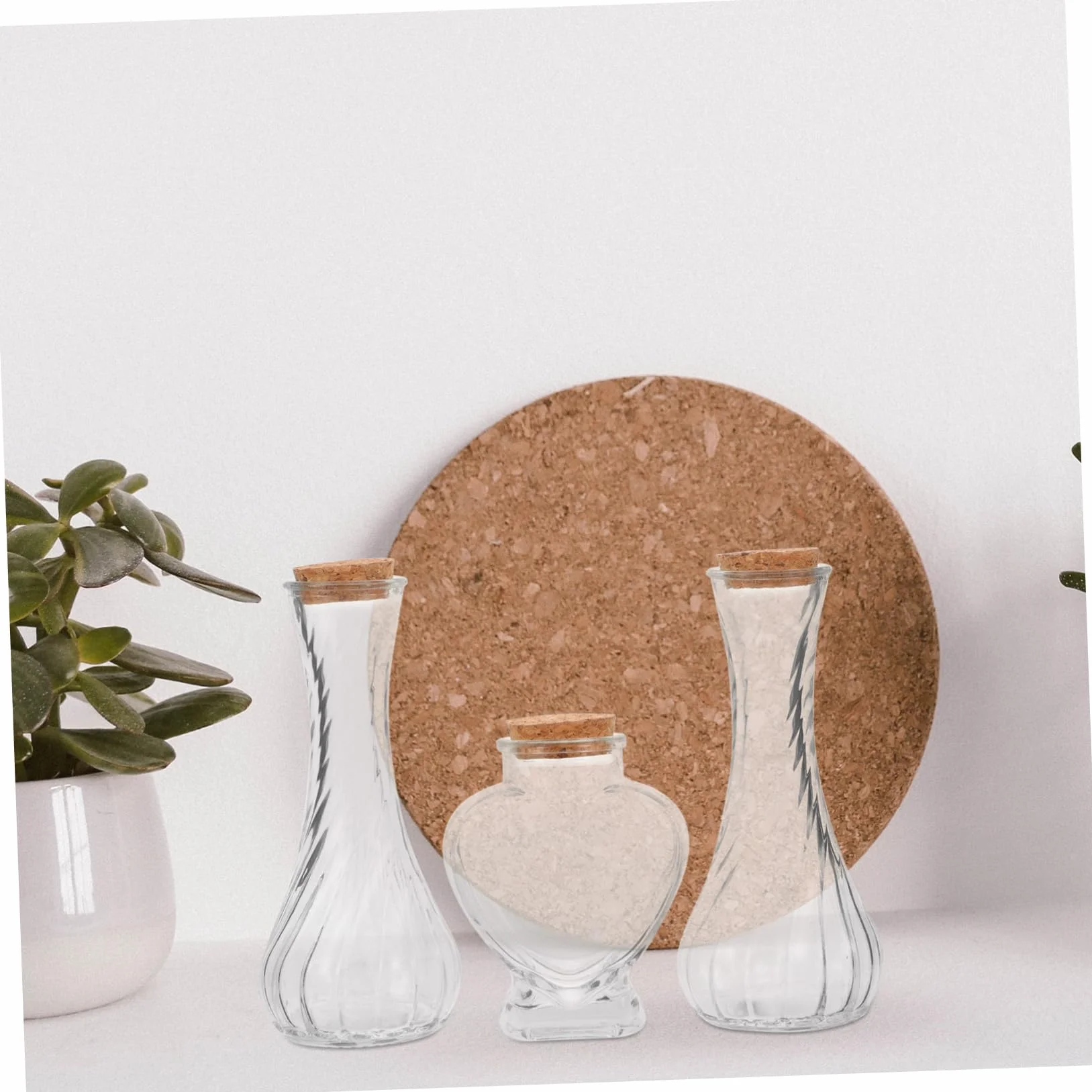 Juego De 3 Botellas Para Ceremonia De Arena Conmemorativa De Boda Kit De 1 Litro Transparente