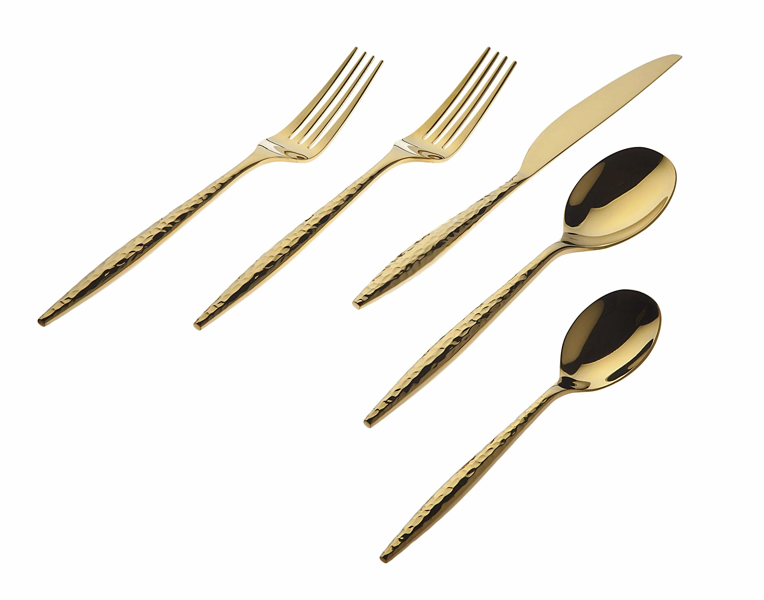 Godinger Flatware Set Shiny Gold Cutlery Set, Milano - 20 Piece Set