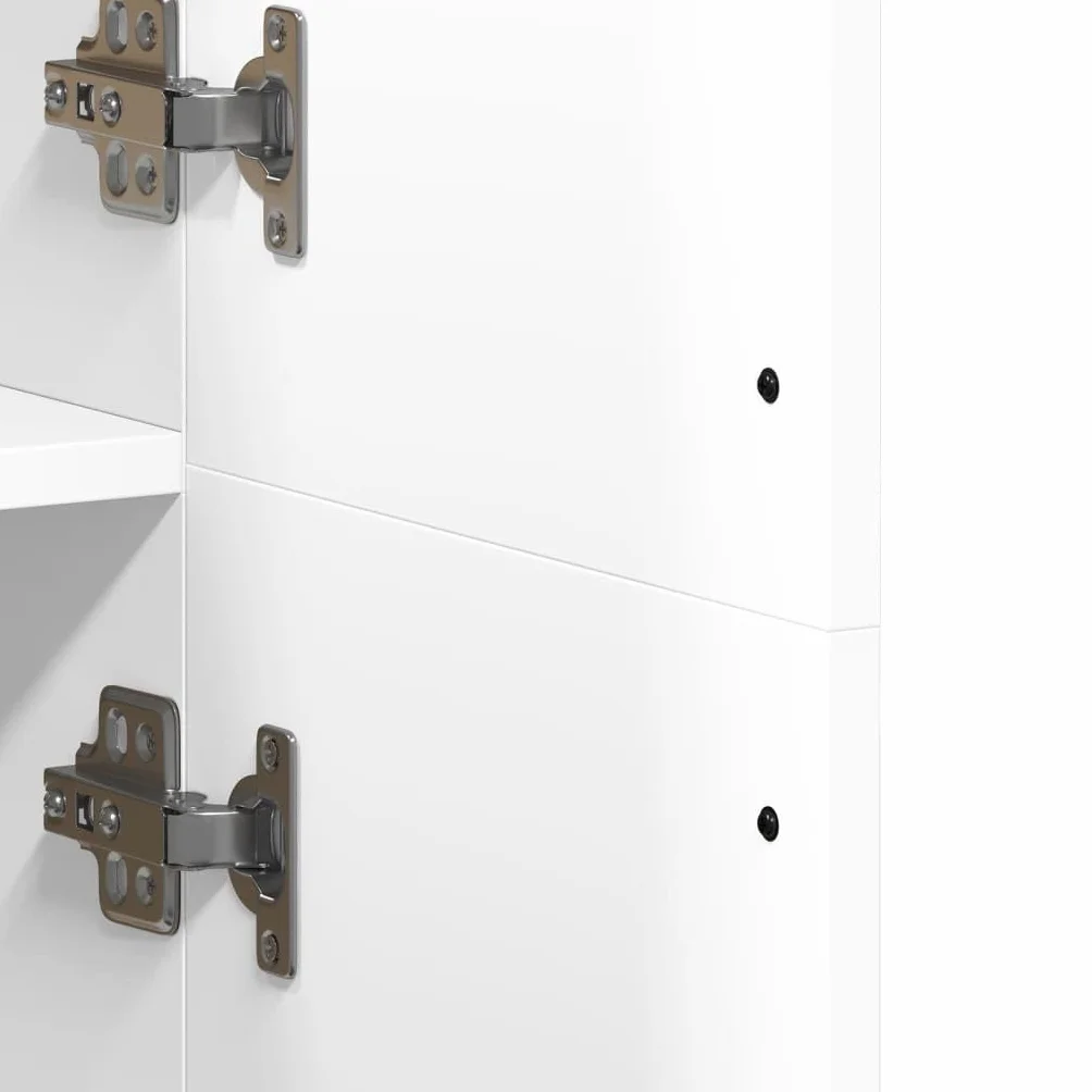 vidaXL Aparador Alto Madera de ingeniería Blanco 70x35x180 cm, aparador, Armario de Almacenamiento, Mueble Auxiliar, Armario, Armario Auxiliar