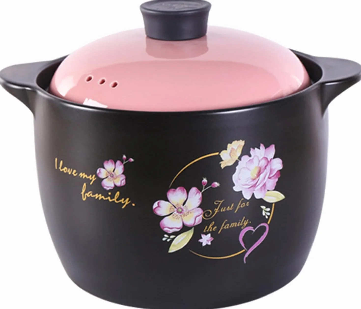 Olla Grande De Barro con Tapa: Olla Versátil De Cerámica para Sopas, Guisos, Arroz Y Carne Cenas con Invitados Y Comidas Familiares. One Color 2.5L/2.3Quarts