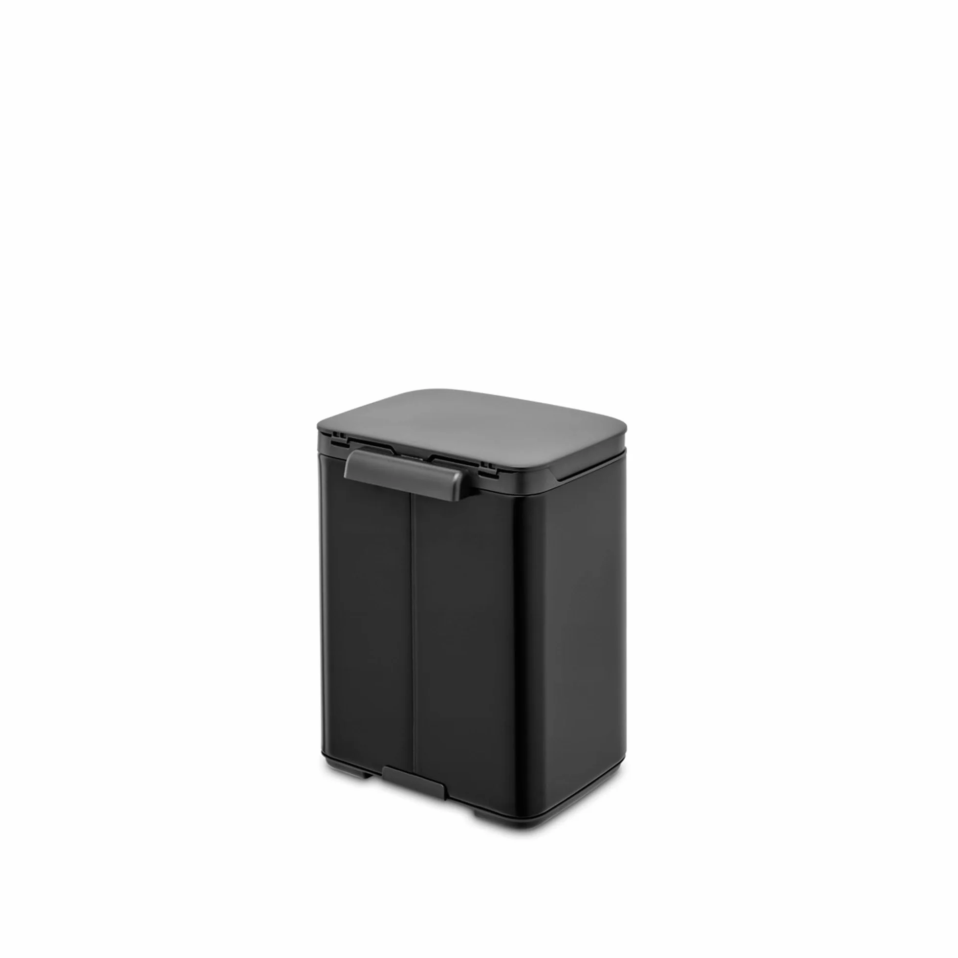 Brabantia Cubo de basura Bo 4 L Negro Mate Tapa apertura fácil cierre suave Montaje en pared