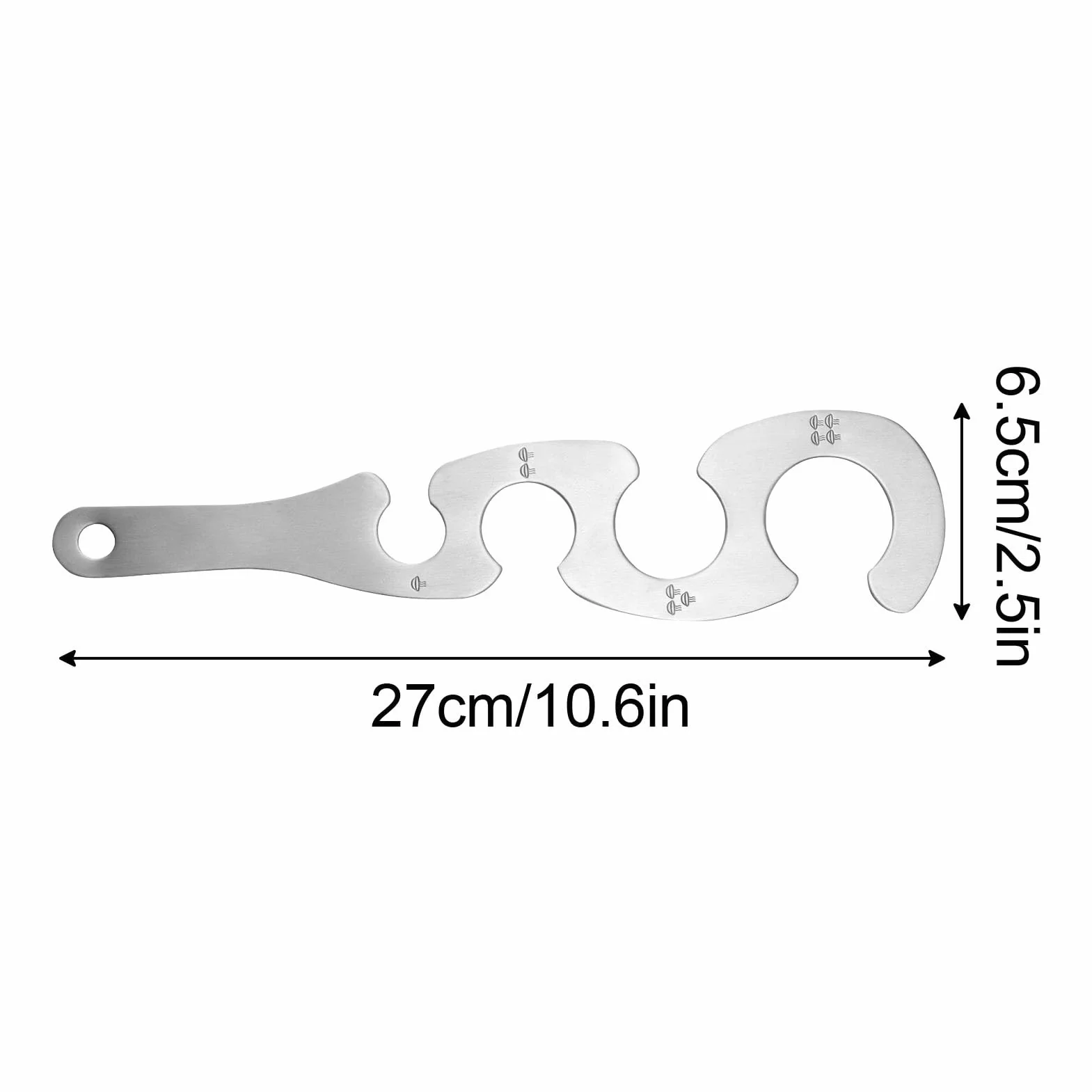 Medidor de Espaguetis de Acero Inoxidable Herramienta para Medir Pasta en Forma de S