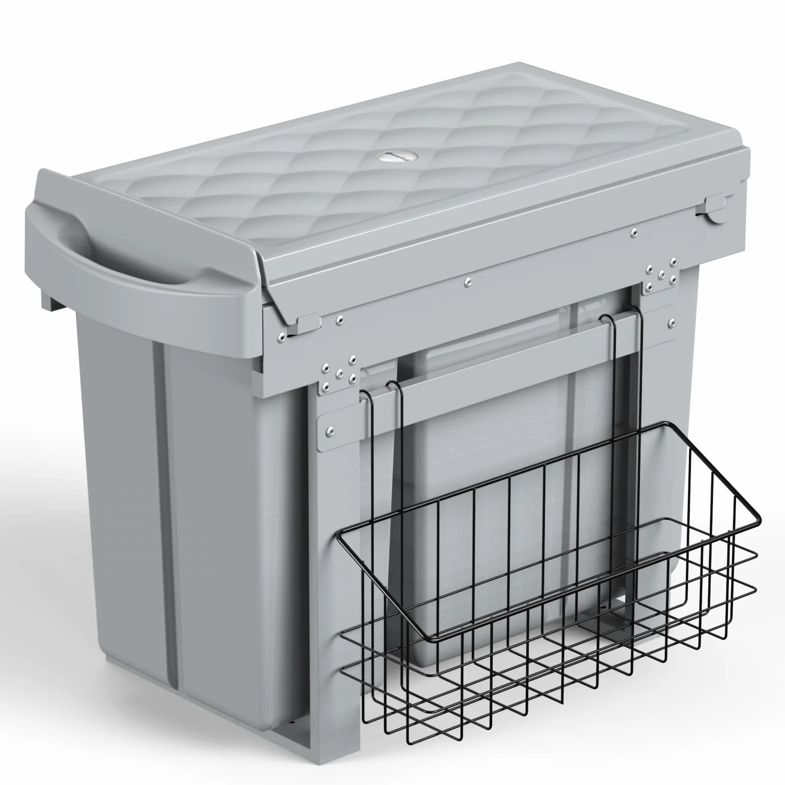 lovewind Cubo Basura Extraíble Bajo Fregadero 10L+20L, Cubo de Basura Cocina con Estructura de Acero y Guías Silenciosas, Cubos de Basura para la Cocina, para Muebles de 30 cm