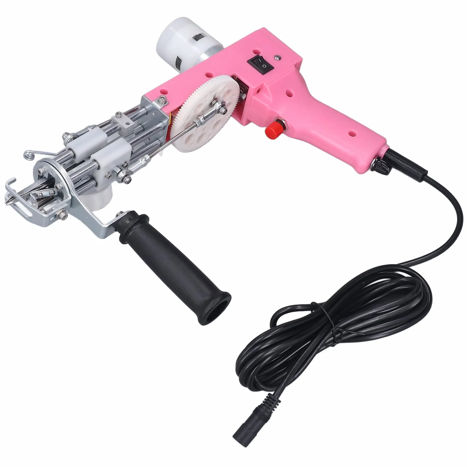 Pistola de Mechones, 2 en 1, Máquina Eléctrica de Flocado para Tejer Alfombras, Kit de Inicio de Máquina de Pistola para Tejer Alfombras de Mano