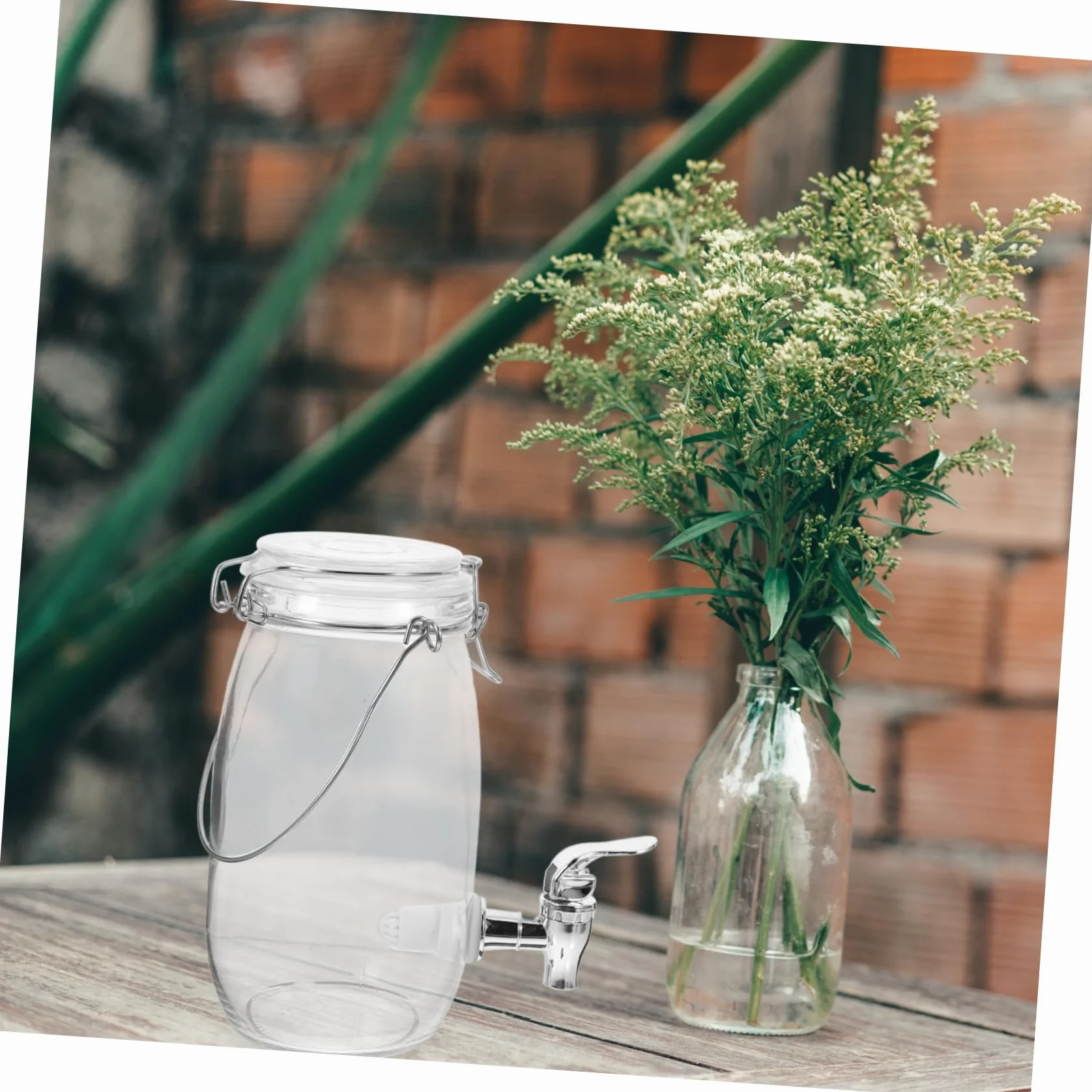 TOYANDONA Dispensador de Bebidas con Grifo 1.5l Vidrio Transparente Abs Práctico para Hogar y Bar Almacenamiento Bebidas Refrescos