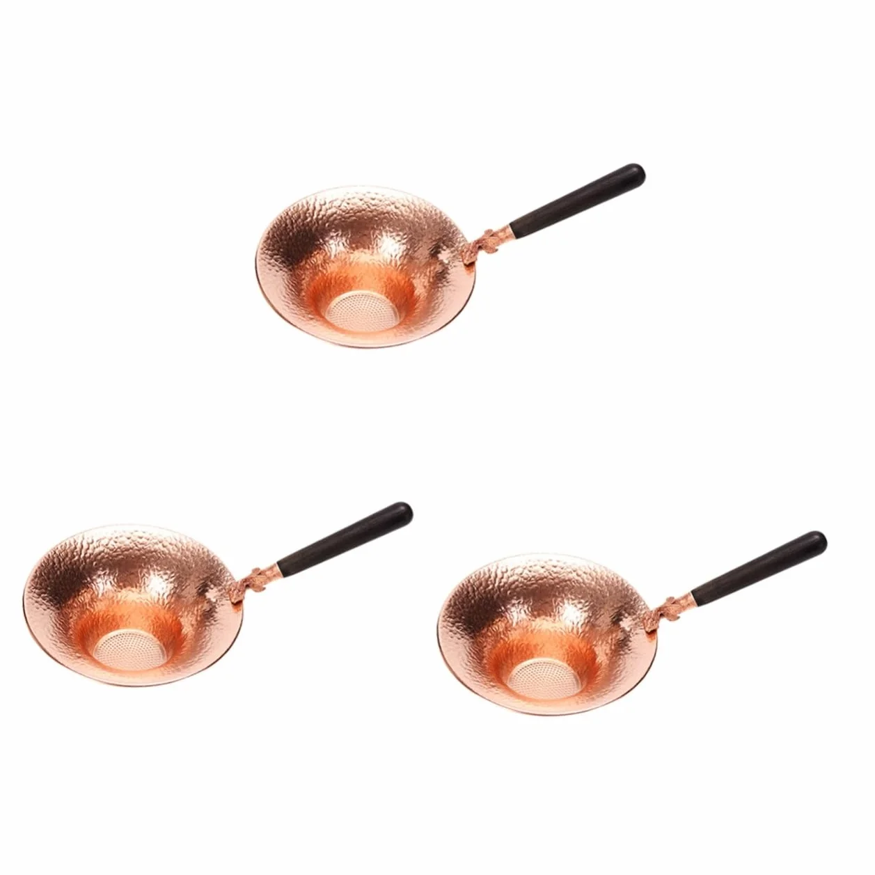UPKOCH 3 Piezas De Accesorios De Cóctel De Fugas De Té Infusor De Té De Silicona Colador De Metal Colador De Té De Hojas Sueltas Tamiz De Fina Difusor De Té Cobre Madera De