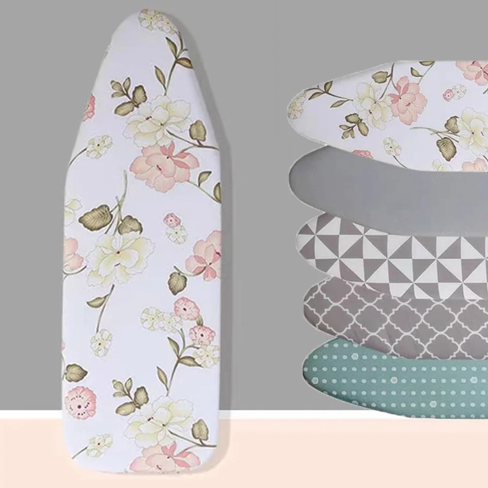 Almohadilla de algodón for Tabla de Planchar de 15 x 45 Pulgadas, Ajustable y Resistente al Calor ,Fundas para Tablas de Planchar(Grey Plaid,12x35 Inch (90x30 Cm))