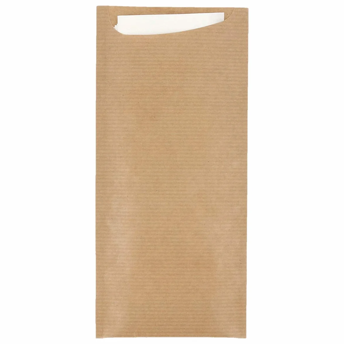 García de Pou 223.19 Bolsas Cubiertos + Serv. Blanca 'Just In Time' 80 + 10 Pe G/M2 8,5X19,5 Cm Natural Kraft Verjurado (pack de 250)