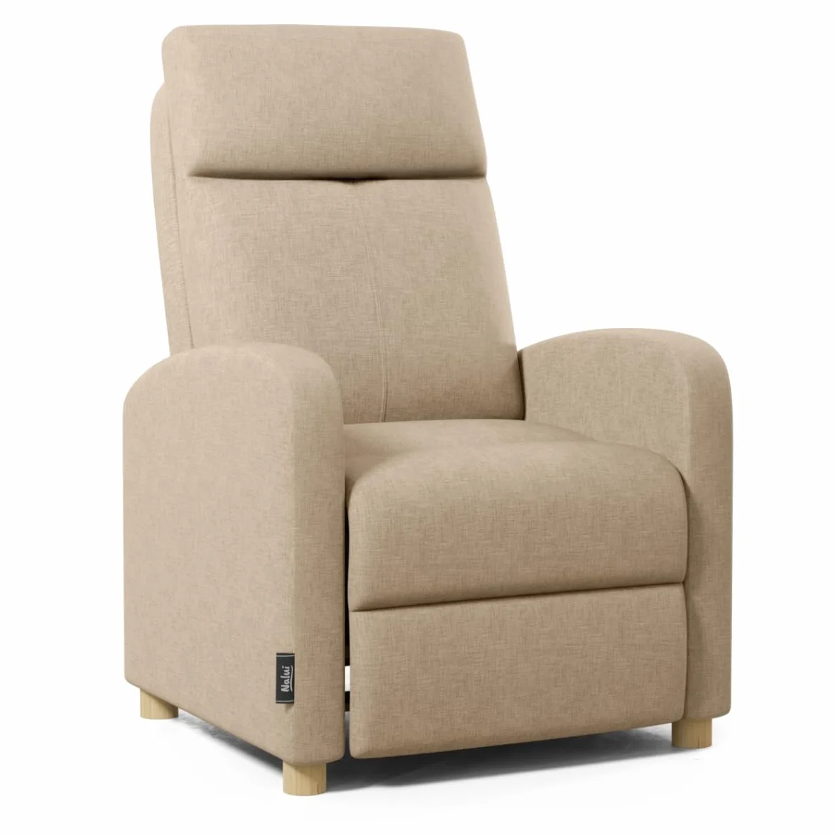 ZZ DON DESCANSO - Sillon Relax Reclinable Tela Verona (63x74x105cm). Sillón Reclinable Compacto con Reposapiés, Apertura Push, 2 Posiciones y Posición Cero, Butaca Reclinable hasta 160º (Arena)