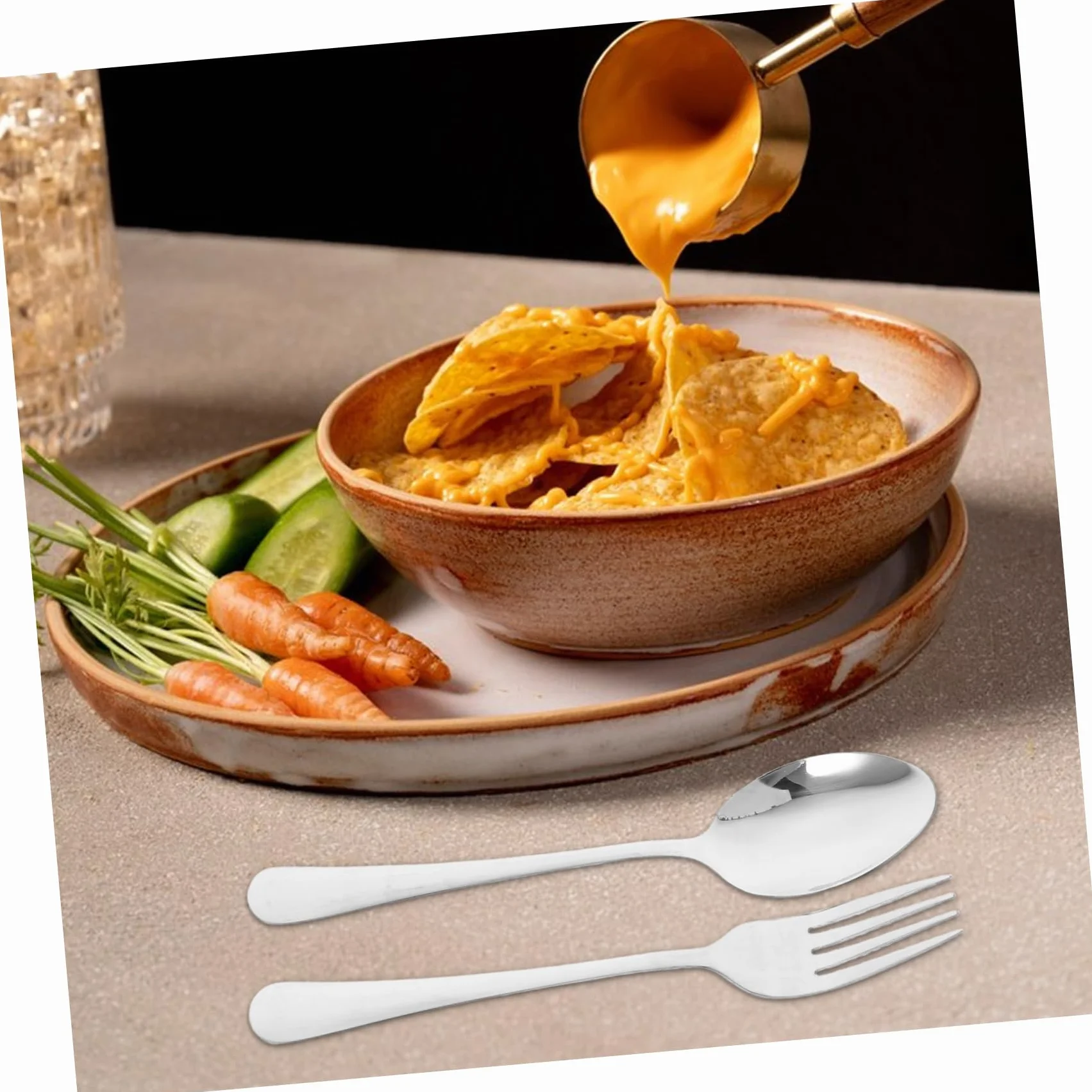 Alipis 20piezas Cubiertos Inoxidable De Diseño Innovador Para Fiestas y Comedor