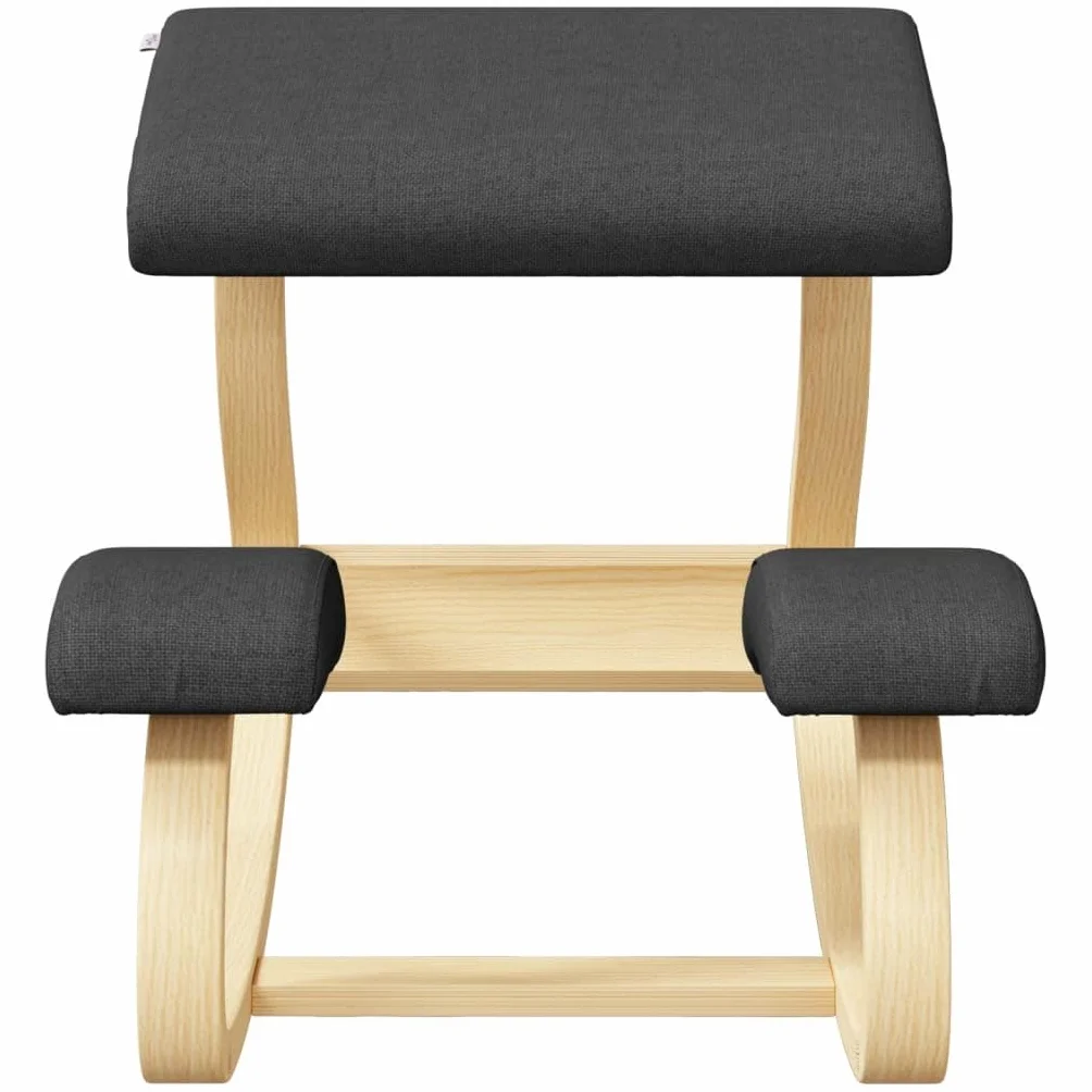 vidaXL Taburete de Rodillas, Silla Ergonómica para Rodillas, Mecedora Acolchada, Silla para Dormitorio Oficina, Madera Contrachapada de Abedul Negro