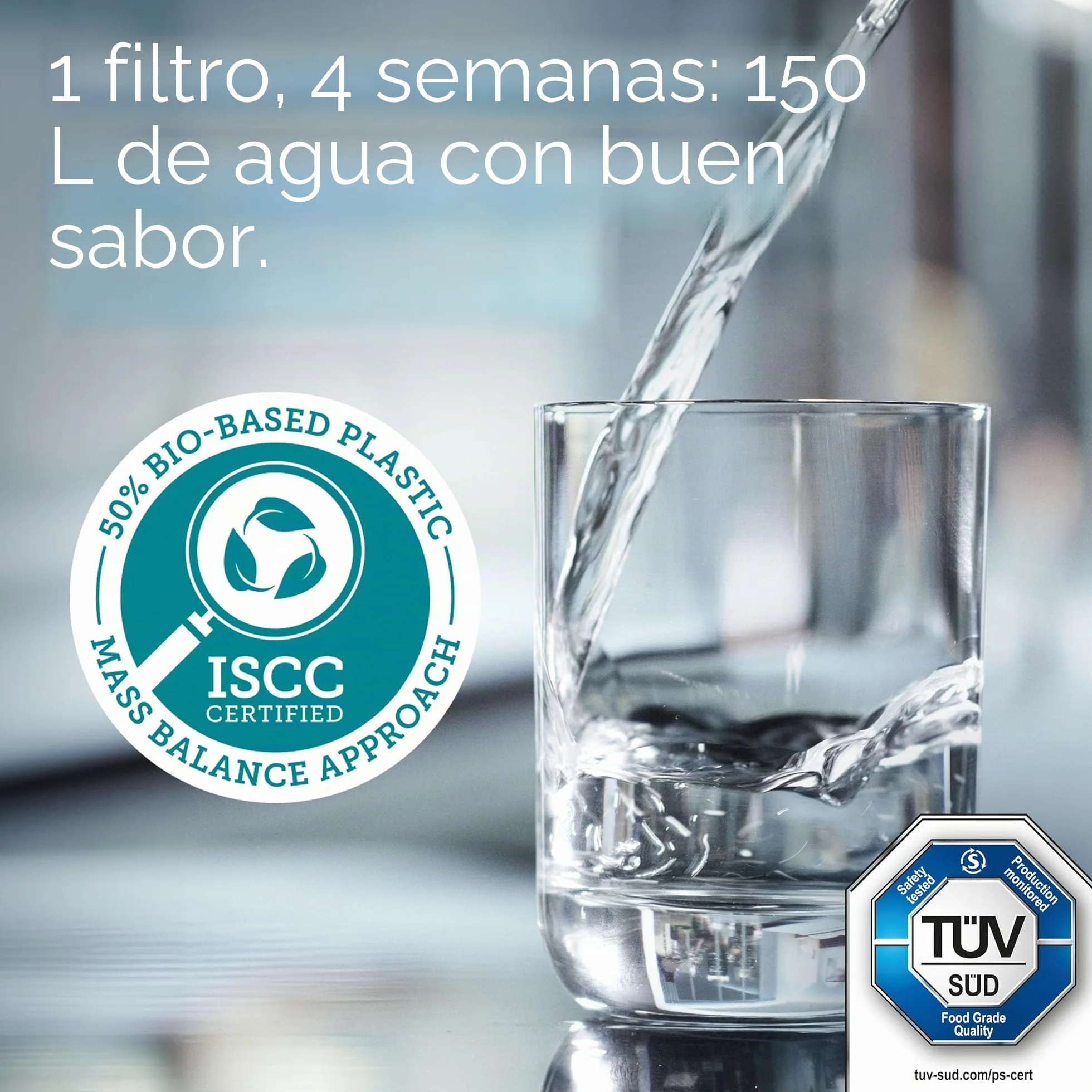 BRITA Maxtra Pro - Filtro de agua para grifo All-in-1, paquete de 6 filtros, reduce el cloro, la cal y el PFAS, compatible con jarra de agua filtrante BRITA