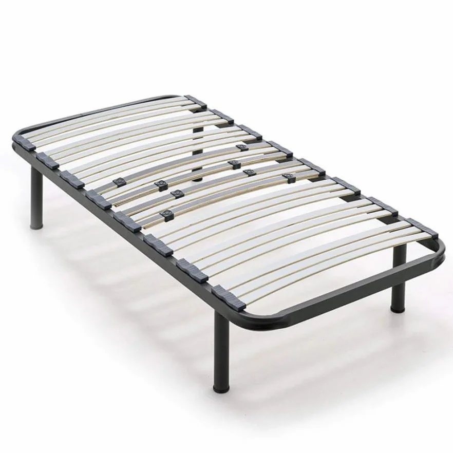 HOGAR24 ES | Somier Multiláminas | Láminas De Haya Antideslizantes | Regulación Lumbar | Incluye Juego de Patas de 32 cm | Medidas: 90x190 cm