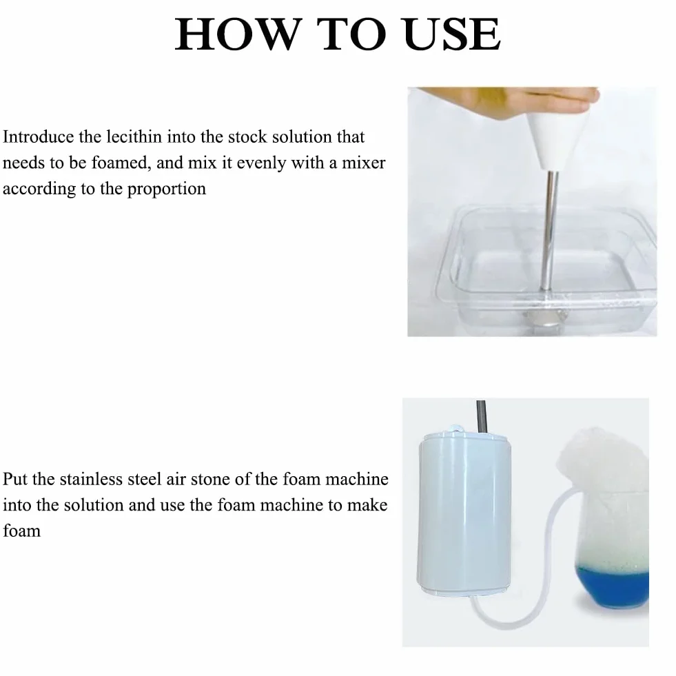 DUEBEL Generador de Espumas para Cocina Molecular, Kit de Espumación Profesional para Chefs, Accesorio Creativo de Alta Cocina con Piedra Difusora de Acero Inoxidable