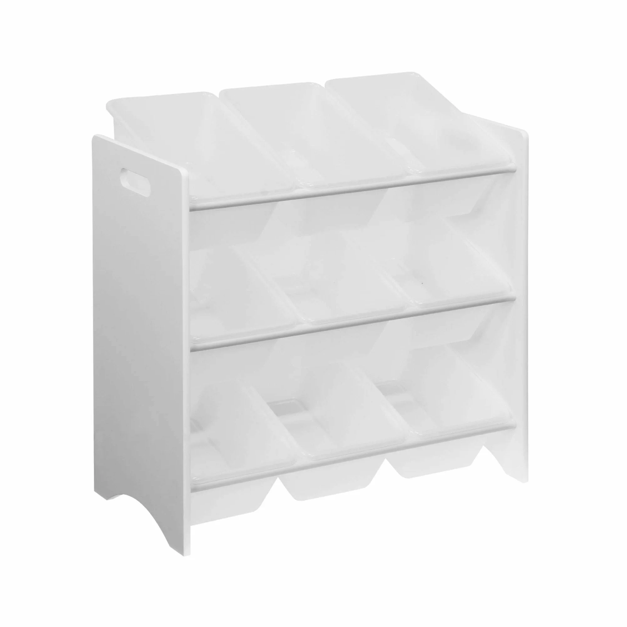 Alice's Home sweeek - Mueble de almacenaje para niños con 9 Compartimentos, Blanco - Tobias - MDF Madera Natural, 64x29.5x60cm
