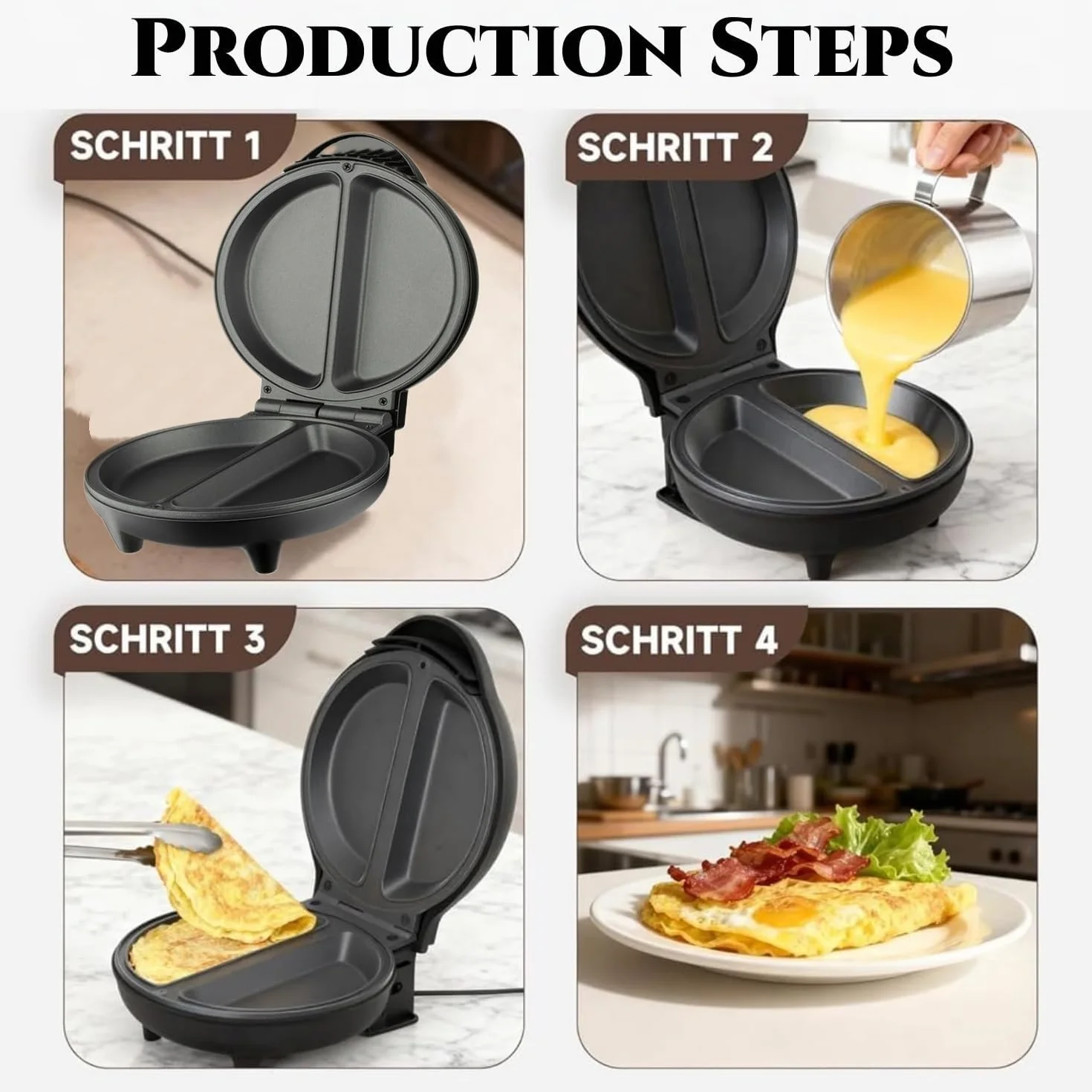 Máquina eléctrica de tortillas, plancha antiadherente de doble zona con placas profundas, tortilla doble abatible y máquina para hacer panqueques para cocinar en casa