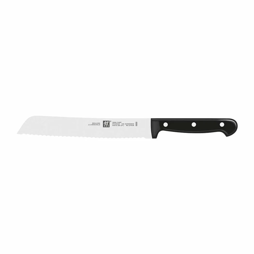 ZWILLING Twin Chef bloque de cuchillos, 8 piezas, bloque de bambú, acero especial inoxidable, negro, Made in Germany