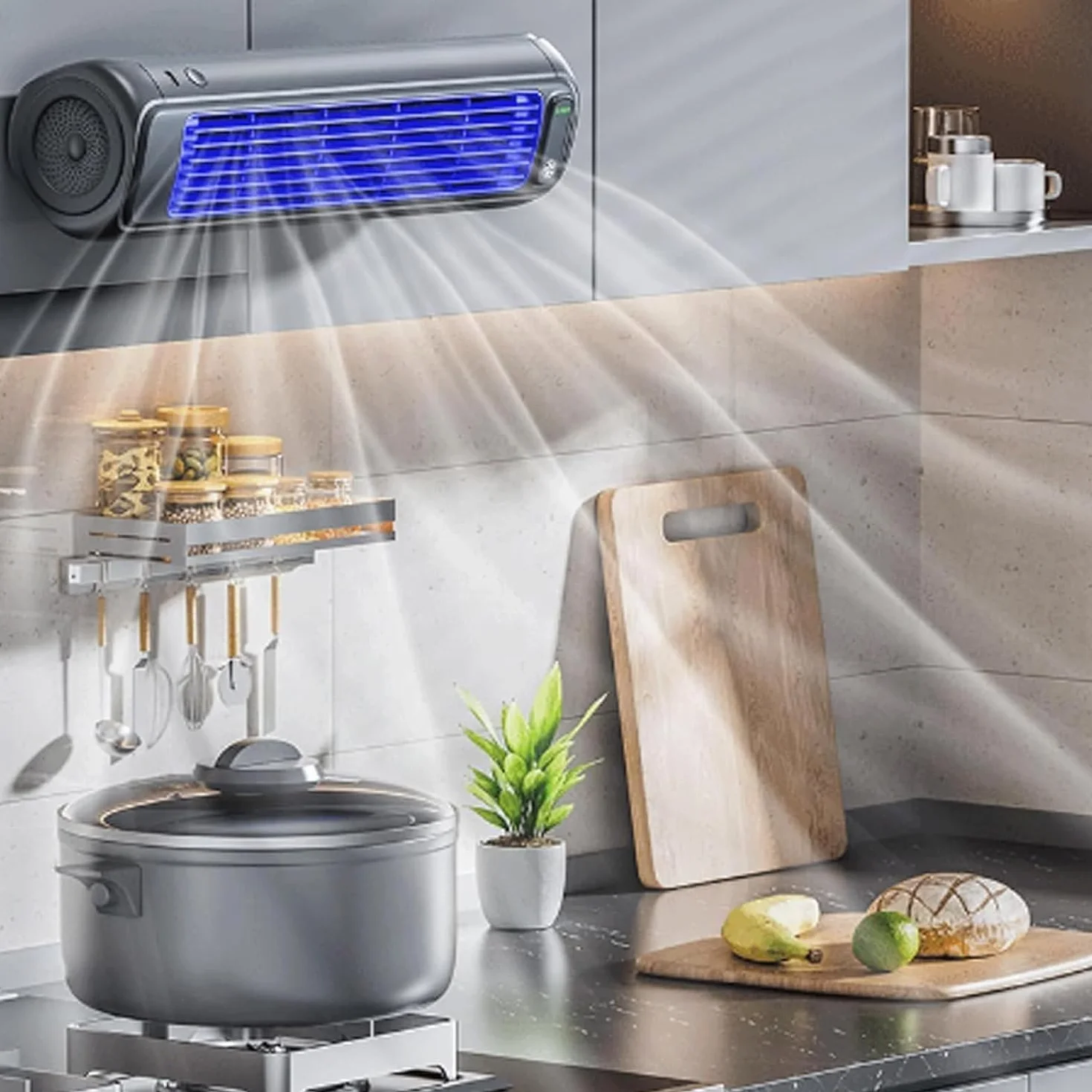Aire acondicionado portátil, ventilador de torre de escritorio con pantalla táctil LED, 3 velocidades, enfriador de aire para habitación y patio