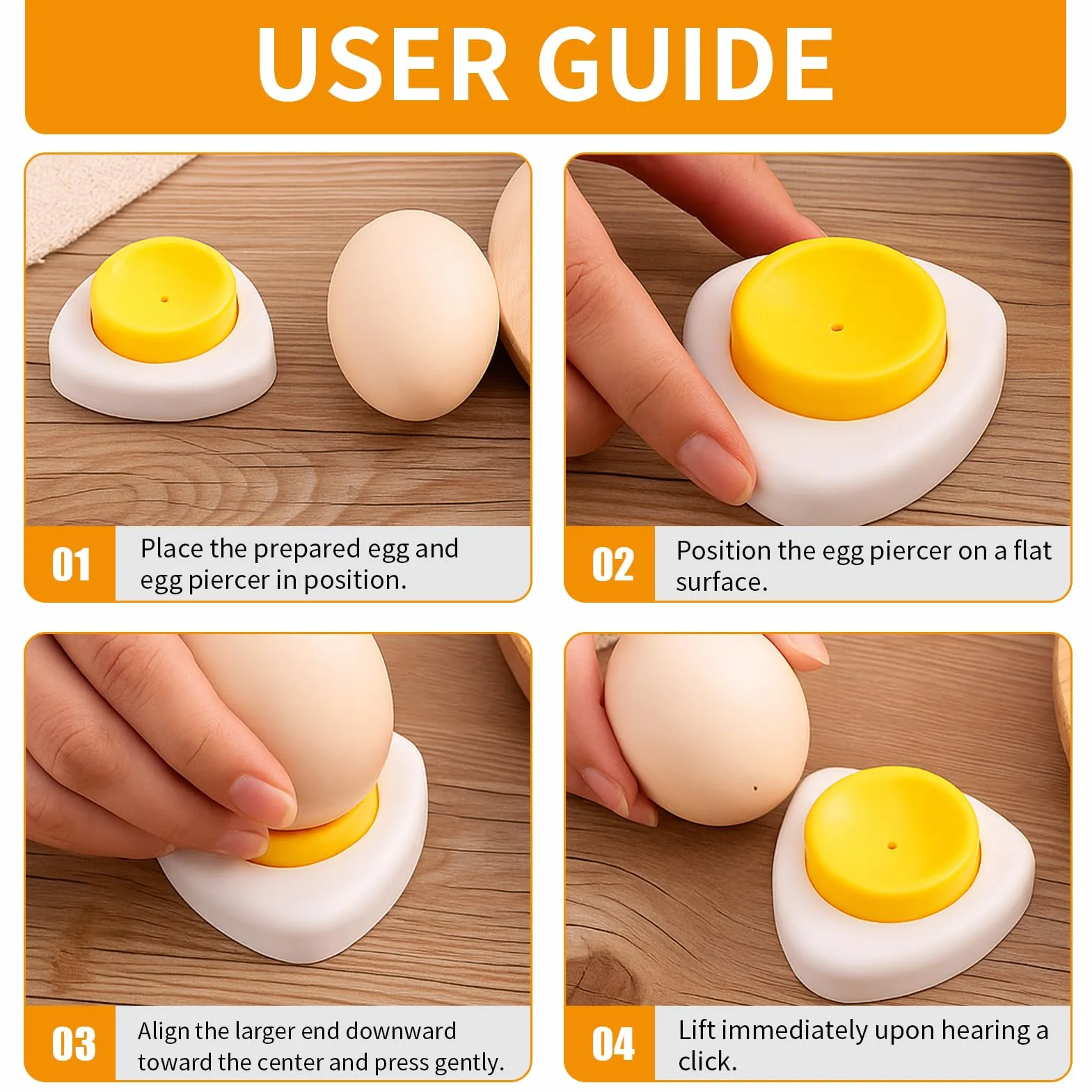Perforador de Huevos de Acero Inoxidable 304, 2 Unidades, 5,5×5,5 cm, Diseño Seguro y Compacto