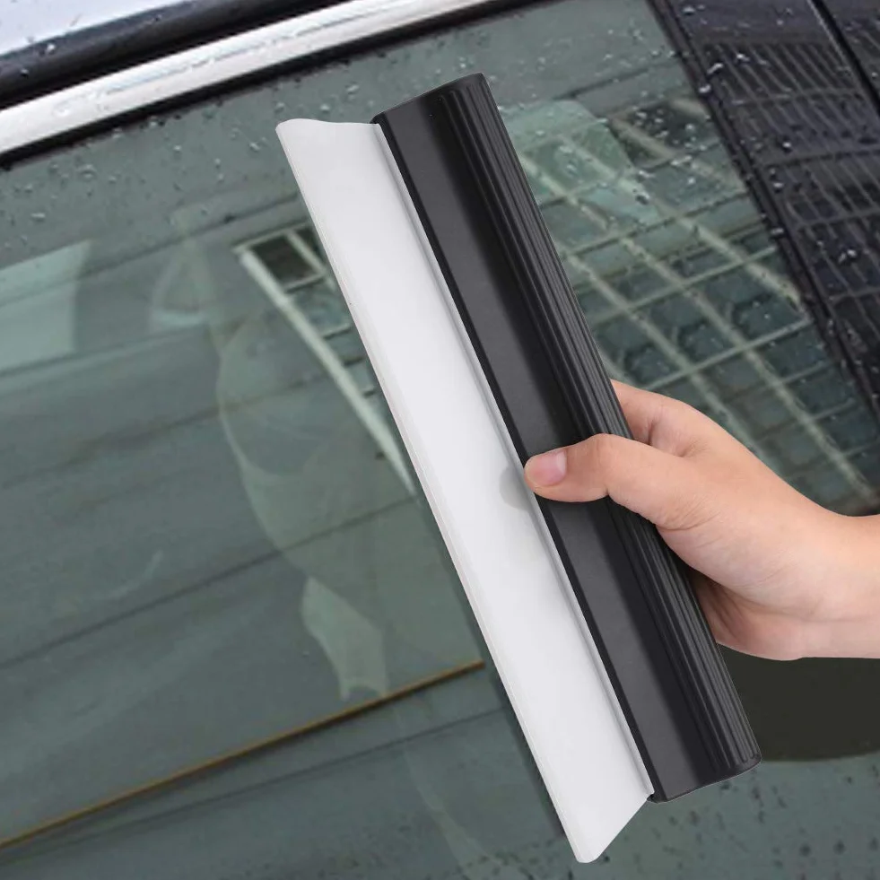 Escobilla de Goma para Coche, Escurridor de Silicona con Barra en T, Raspador Limpiaparabrisas