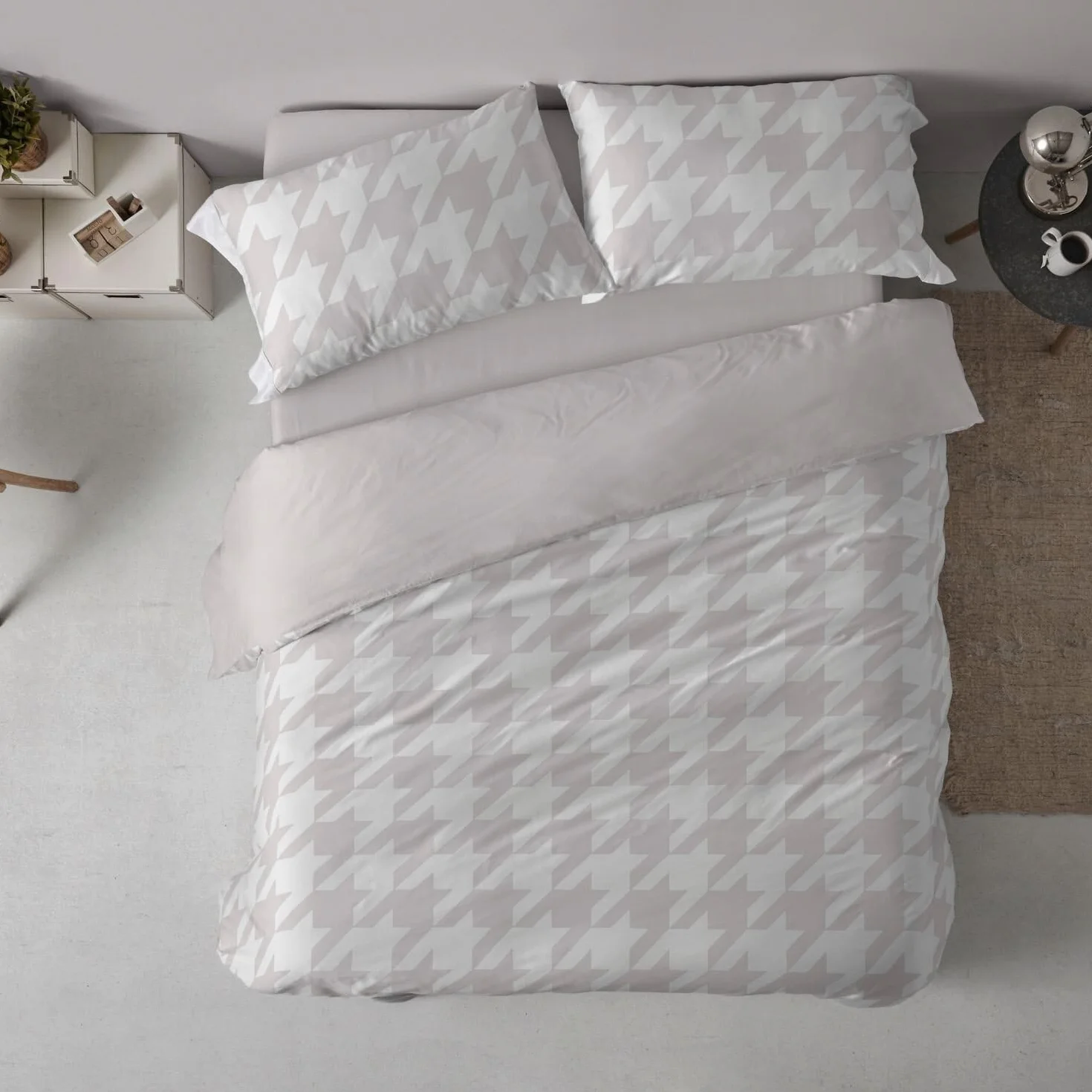 Burrito Blanco | Funda Nórdica 100% Algodón Cama 135 Quarzo | Incluye Bajera y Funda de Almohada | 144 Hilos | Tacto Suave | Larga Duración | Fácil Planchado | Apto Secadora