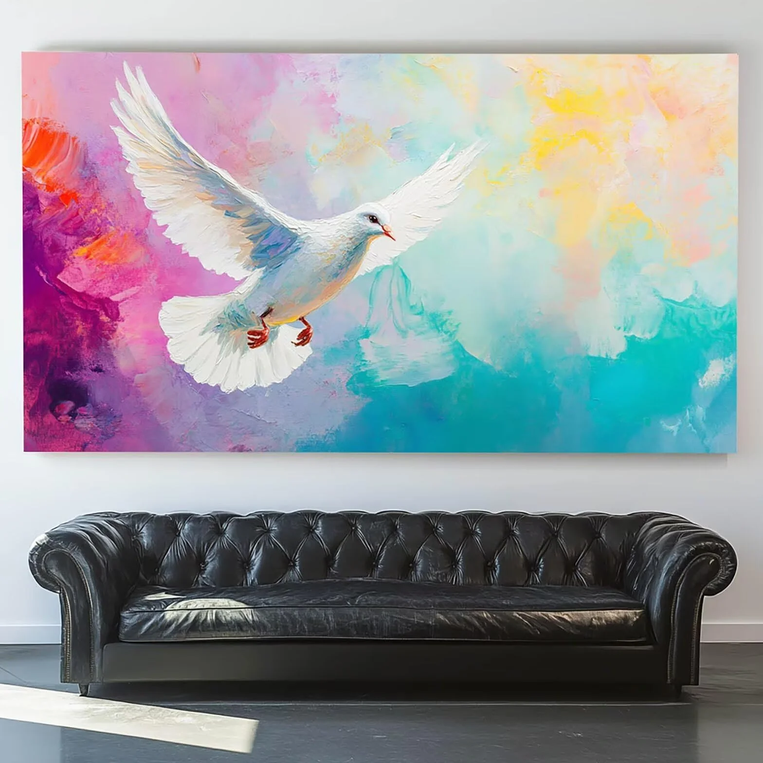 Pintar por Numeros Adultos Pichón, Pintar por Numeros Niños Kit Manualidades Adultos Abstracto Cuadros para Pintar por Numeros Pintura Acrílico, Cuadros Decoracion Salon Modernos 80X160cm 7w-N-N