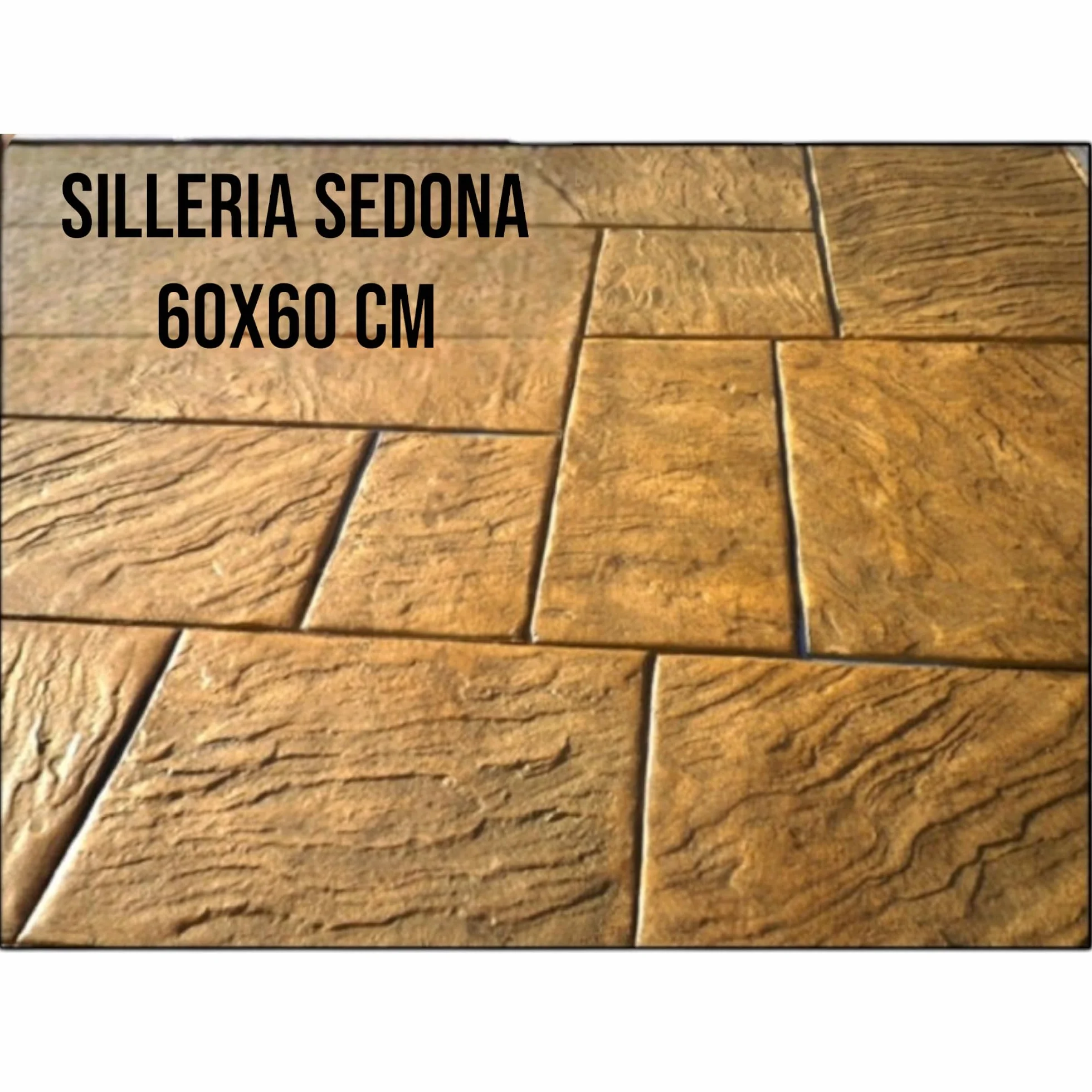 Molde para hormigón impreso Plantilla Textura Silleria Sedona 60x60 cm- Moldes Hormigon Impreso estampado Tematización (KIT 2 SEMIRIGIDOS + 1 FLEXIBLE)