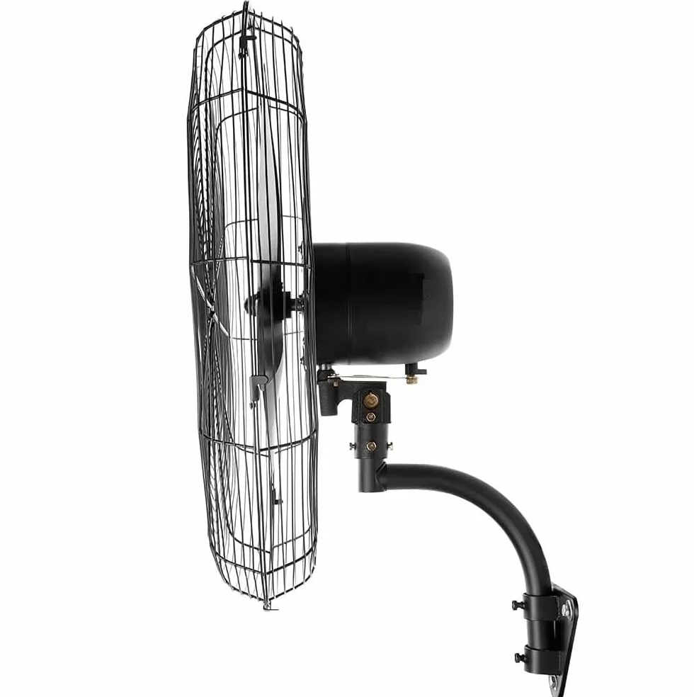Ventilador Industrial de Pared, 180 W, Acero Inoxidable, 3 Velocidades, Inclinación ajustable Trabajo pesado Oscilante