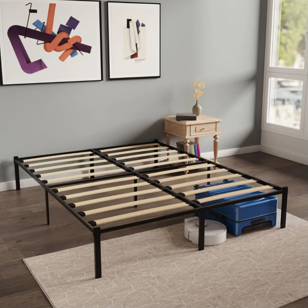 Dreamzie Somier 140x190 cm - Somier para Cama con Patas -Láminas Madera y Estructura de Tubos de Acero - Altura de 41 cm - Base Resistente - Montaje Sencillo