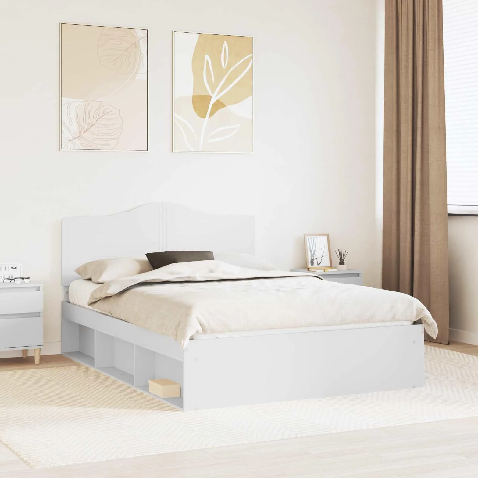 vidaXL Estructura de Cama 160 x 200 cm Madera de Pino Macizo