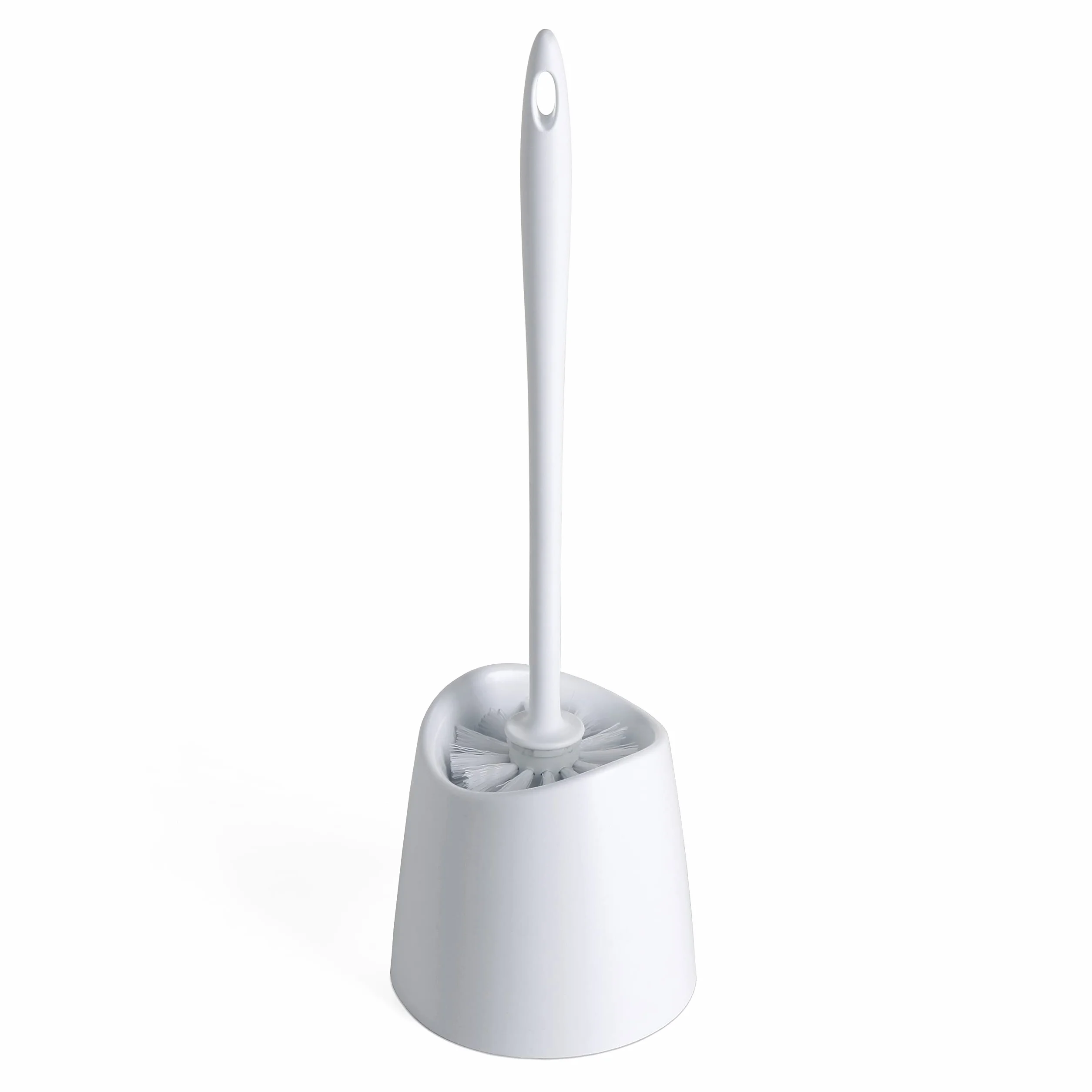 TATAY Escobilla WC Resistente Diseño Moderno Cepillo Fijo Duradero Baño 12x12x38 cm Blanco
