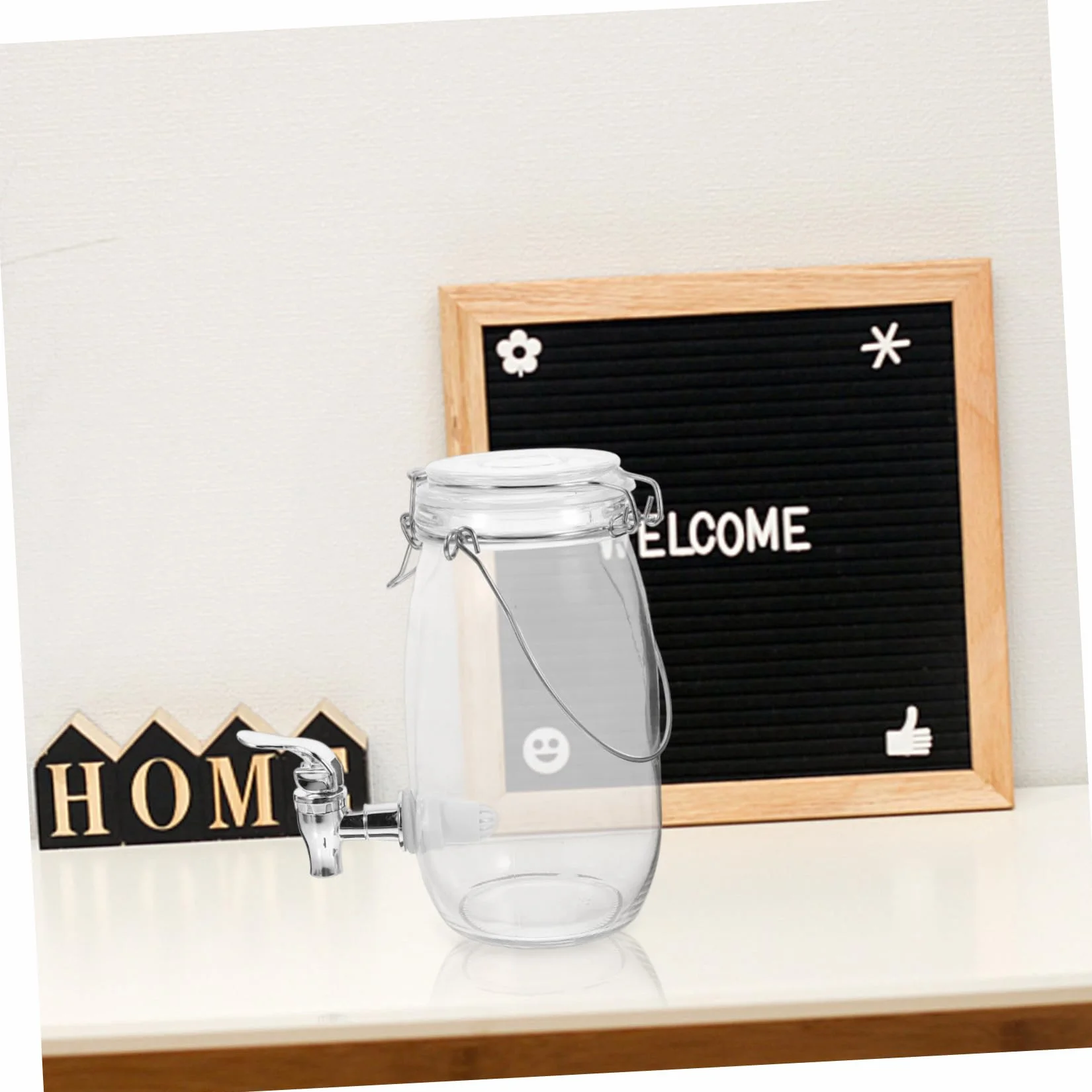 TOYANDONA Dispensador de Bebidas con Grifo 1.5l Vidrio Transparente Abs Práctico para Hogar y Bar Almacenamiento Bebidas Refrescos