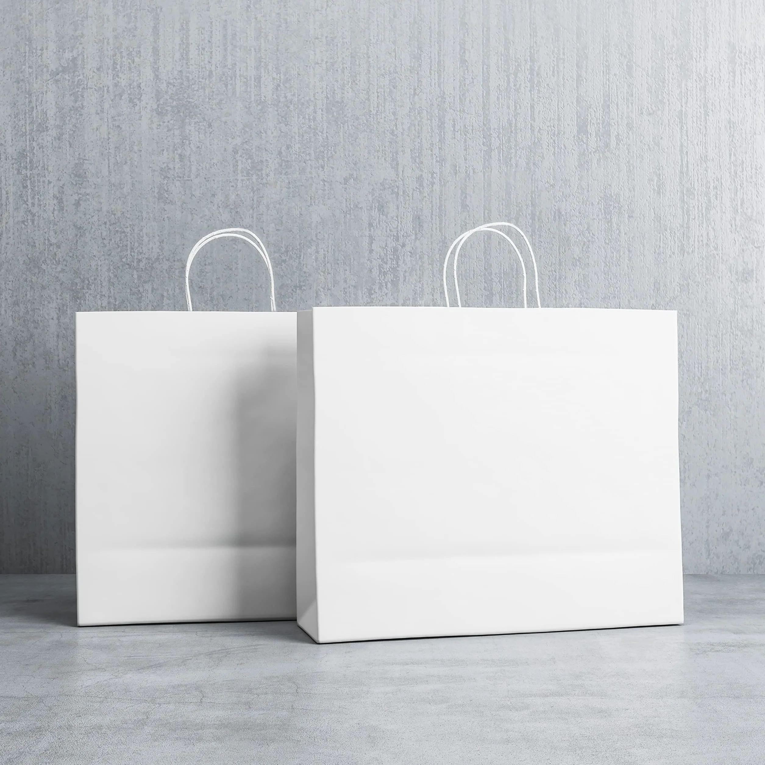 Pack 200 Bolsas de Papel Blancas con Asa – Diferentes Tamaños Según tus Necesidades – Bolsas para Eventos, Regalos o Tiendas - 100% Reciclables (Modelo Luxemburgo 41x32x12cm)