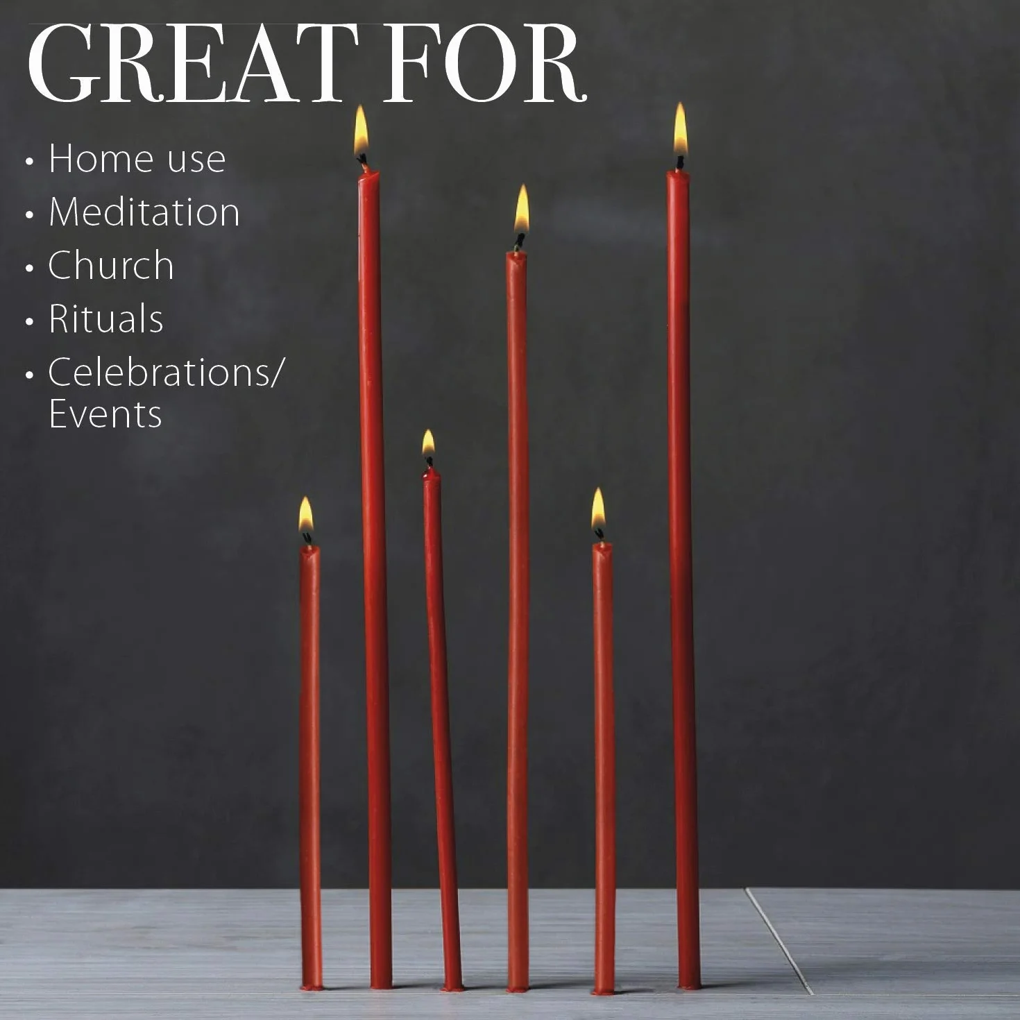 Danilovo Velas de Cera de Abeja (Rojo) – Velas Ortodoxas Para Oración, Rituales, de Decoración de Mesa, N80, Altura 18,5 cm, 300 Unidades