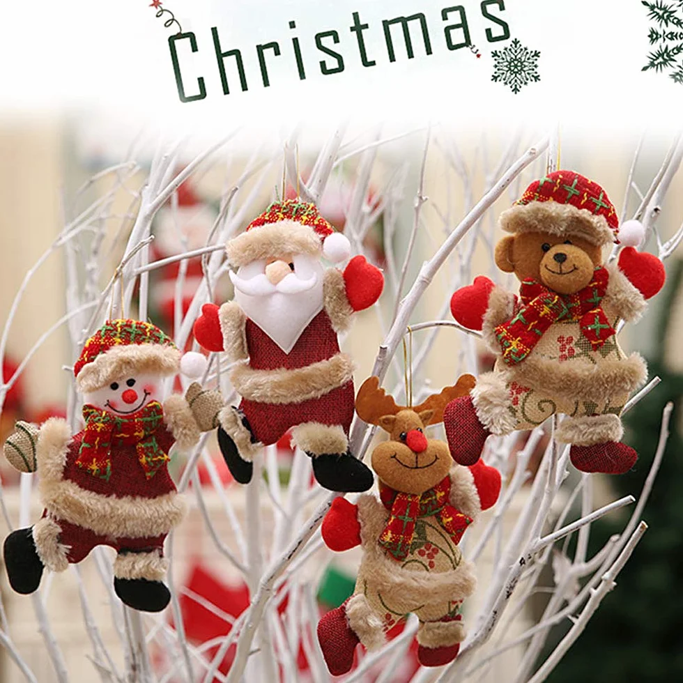 MEJOSER 8 Piezas Adornos Navidad Colgantes Papá Noel Decoración Navideña Manualidades