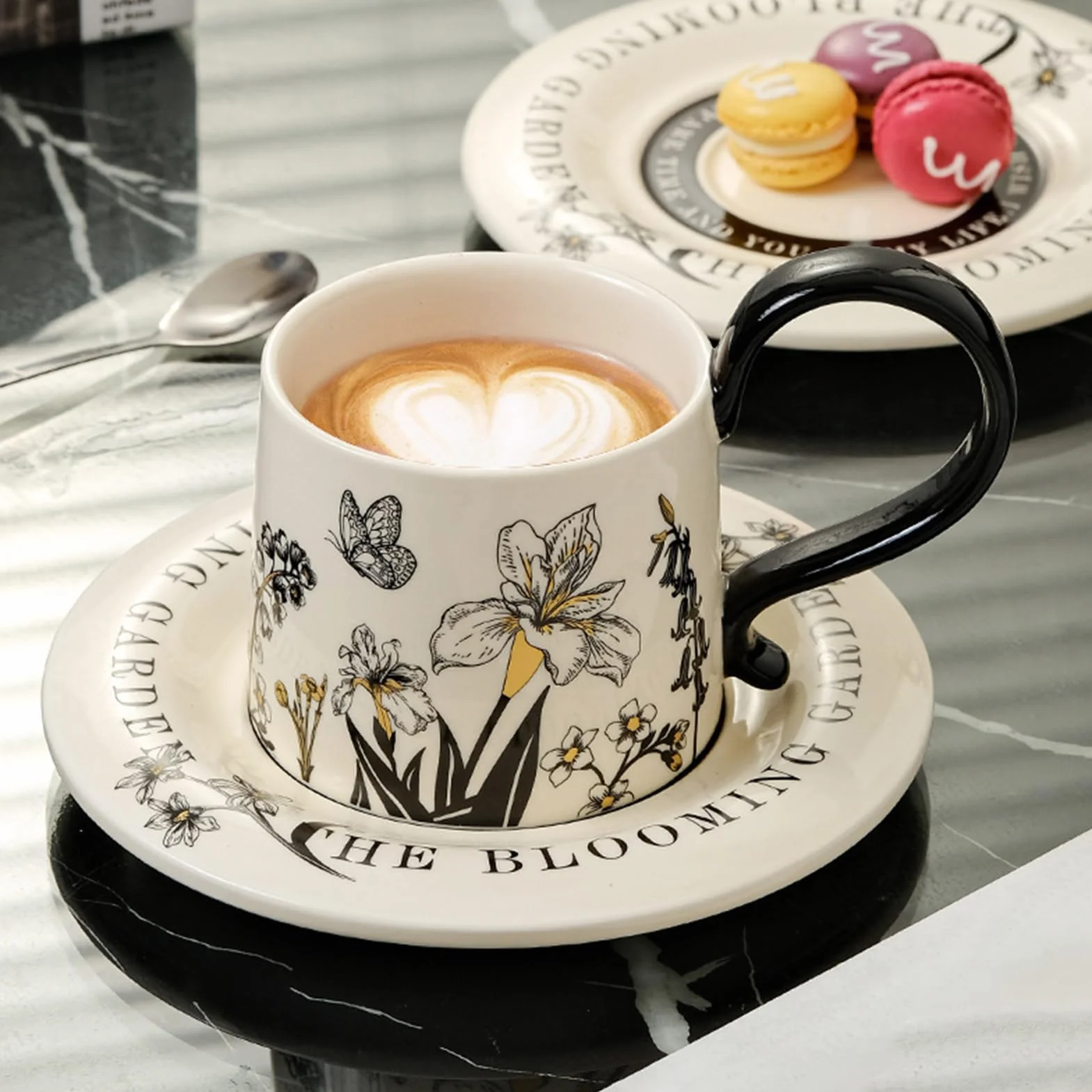 Taza De Té Vajilla para Bebidas de 26cl | Tazas Para Latte Para Leche Chocolate Cappuccino Desayuno Regalo Cocina Restaurante
