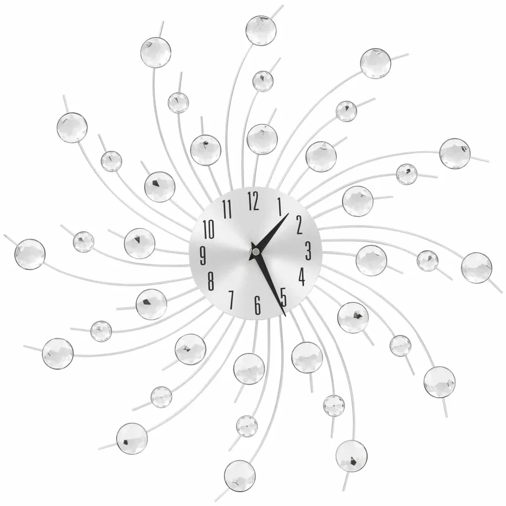 Reloj de pared con movimiento de cuarzo, 50 cm de diámetro, marco de aluminio, diseño moderno para salón, cocina, oficina, movimiento analógico silencioso, funciona con pilas