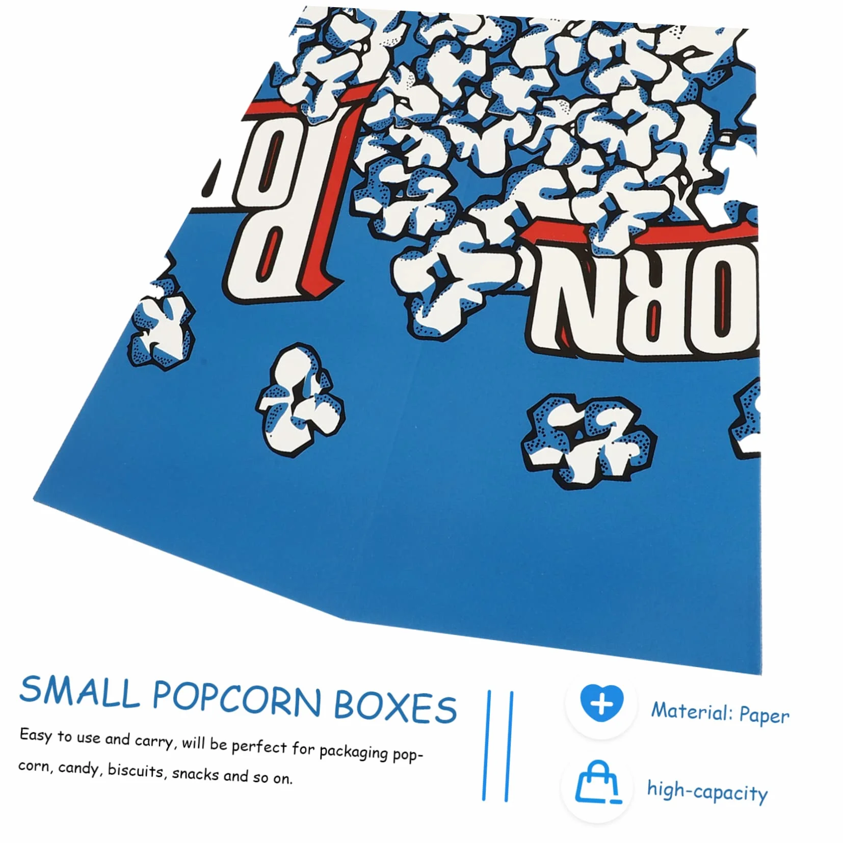 Toyvian Cajas De 100 Uds. Caja De Palomitas De Maíz Titulares De Palomitas De Maíz Tina De Palomitas De Maíz Contenedor De Palomitas De Maíz Cubo De Palomitas De Maíz Papel Microonda