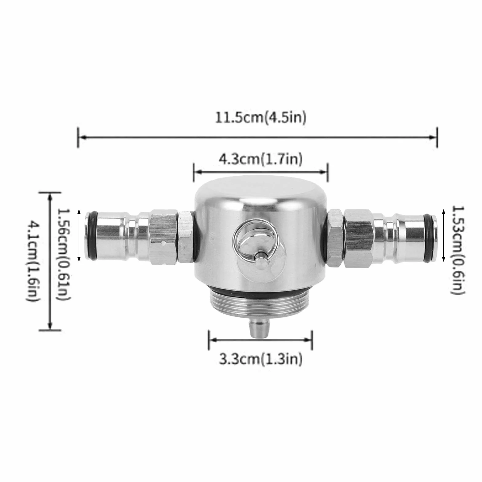 Naroote Lanza de Barril de Cerveza de Acero Inoxidable Lanza Dispensadora de Cerveza con Cerradura de Bola Doble de Acero Inoxidable 304 con Válvula de Seguridad de 45 PSI Diseño de