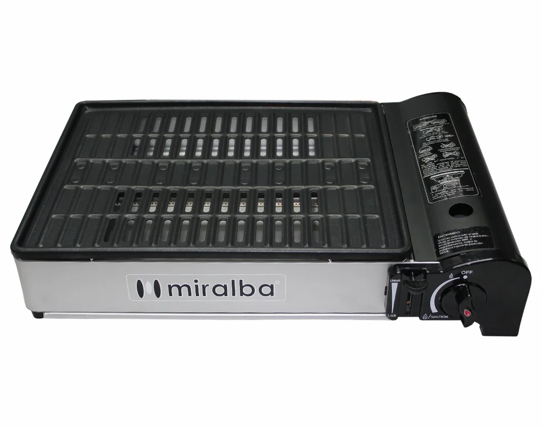 MC-320 - Plancha Grill Gas, 45 x 33 x 10 cm, Color Negro