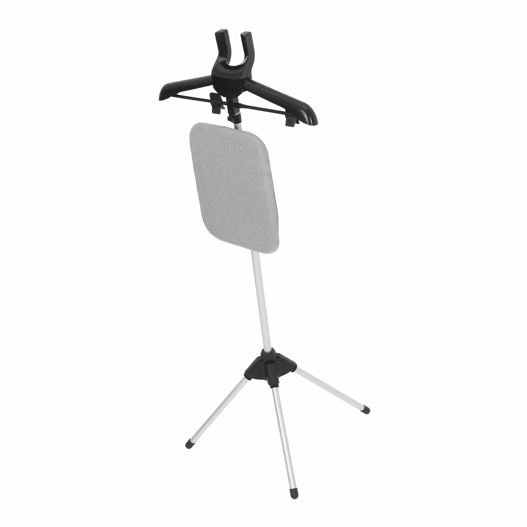 ABOOFAN Soporte para Plancha de Vapor Tabla de Planchar Integrada, Estructura Plegable de Aleación de Aluminio Ajustable de 90 a 160cm para Ropa y Prendas