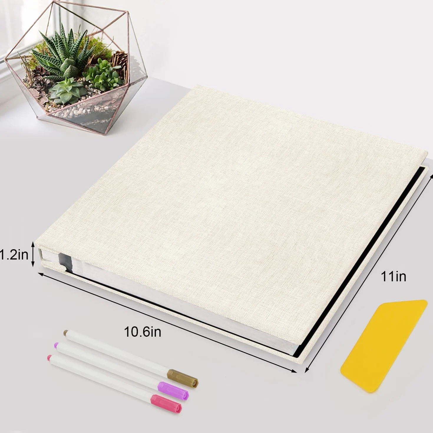 Zesthouse Álbum de fotos autoadhesivo, 60 páginas magnéticas para álbumes de recortes con página adhesiva, álbum de fotos con capacidad para 8 x 10 y 5 x 7 y 4 x 6 y 6 x 8 y 3 x 5, libro de fotos